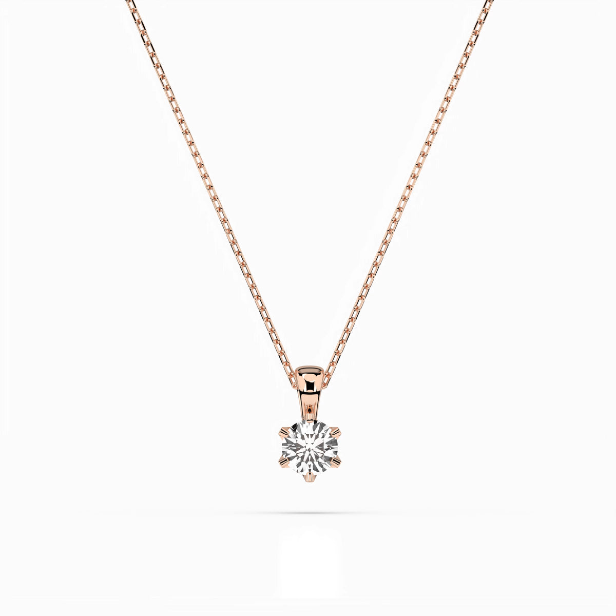 Colier din Aur cu Diamant, Forma Rotund Briliant, 0,15 CT