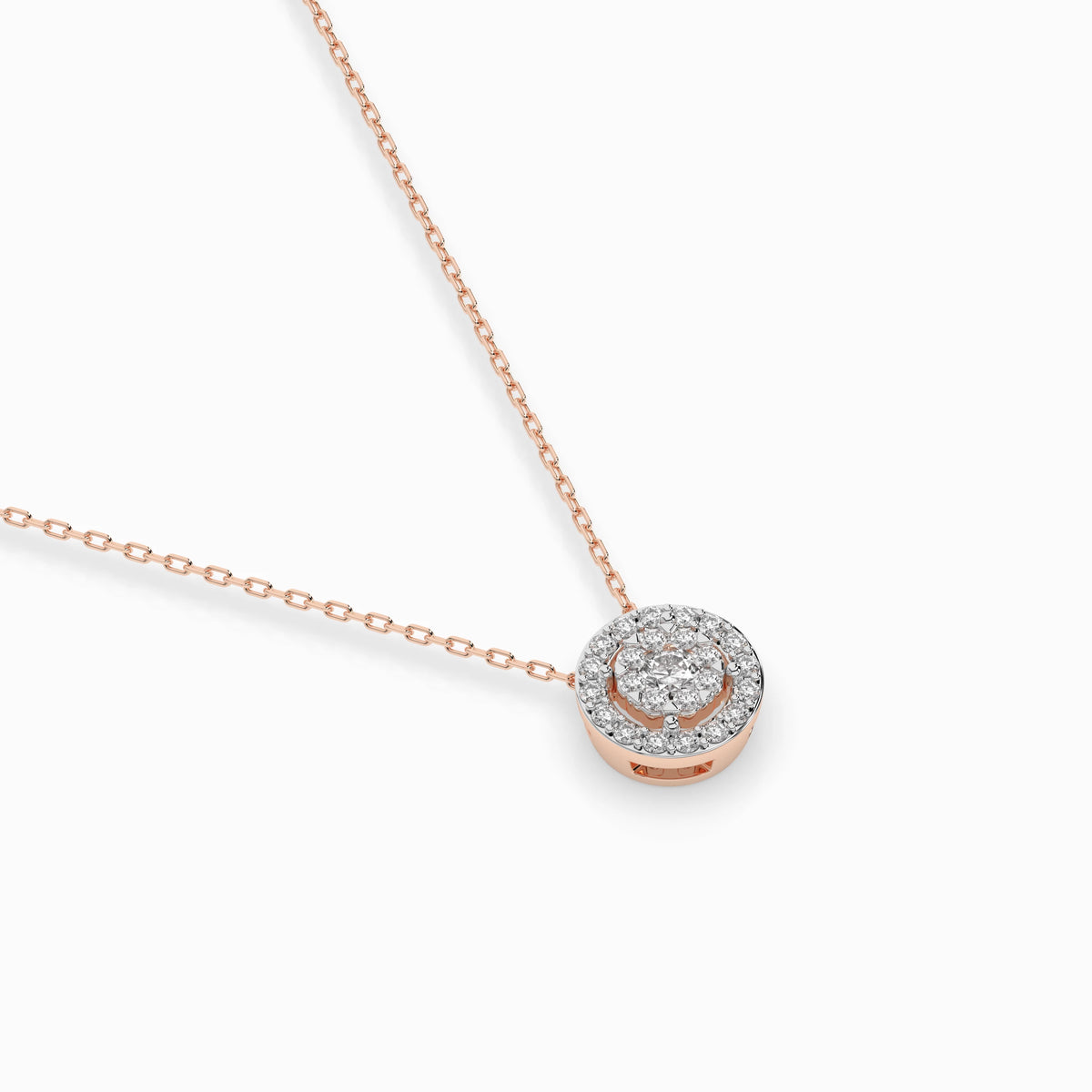 Colier din Aur cu Diamante, Forma Rotund Briliant, 0,18 CT