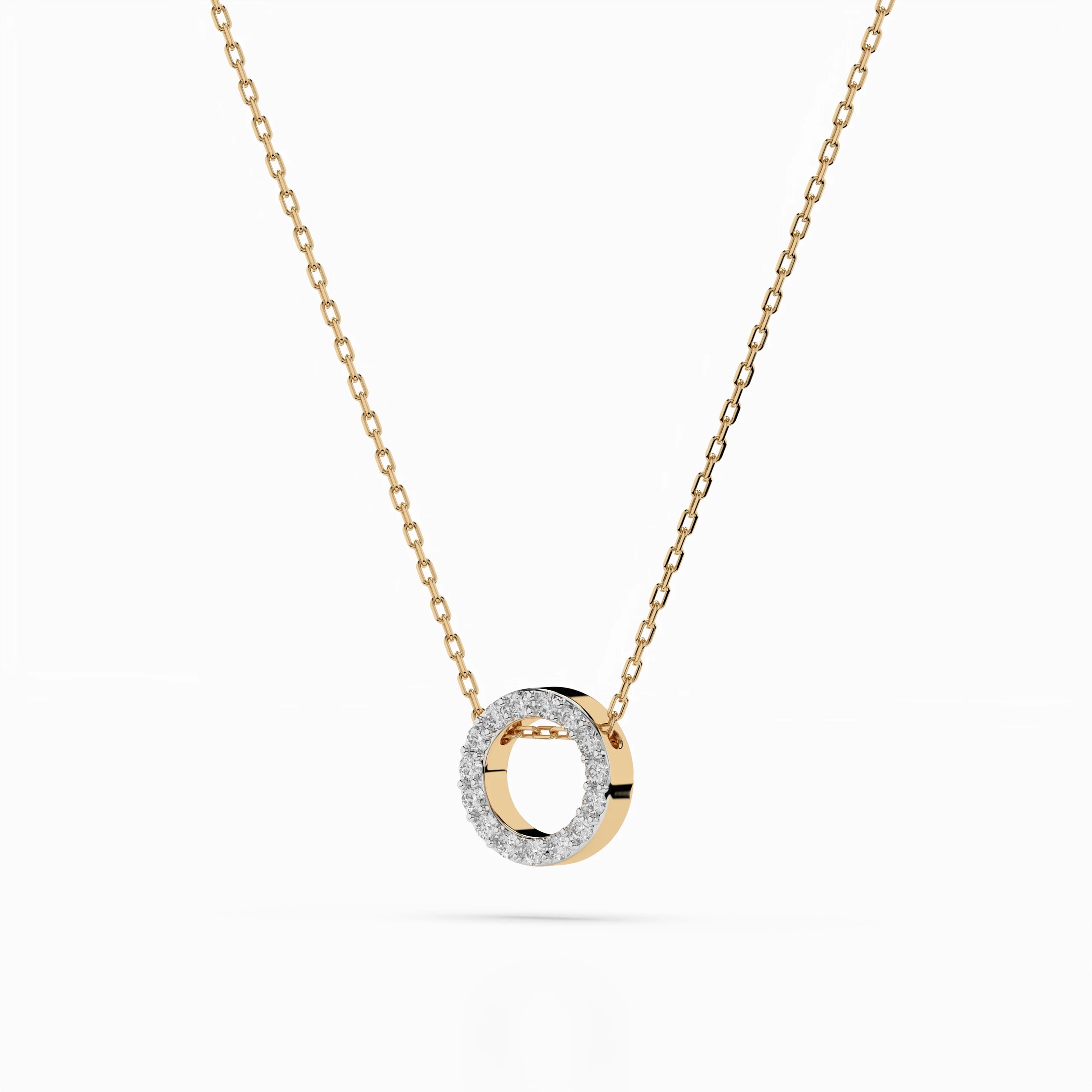 Colier din Aur cu Diamante Rotunde Briliant 0.09 CT