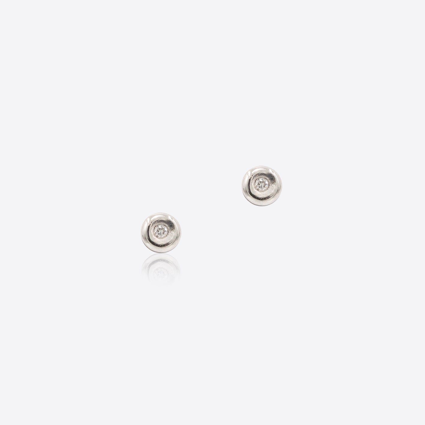 Round Spotlight Diamond Earrings