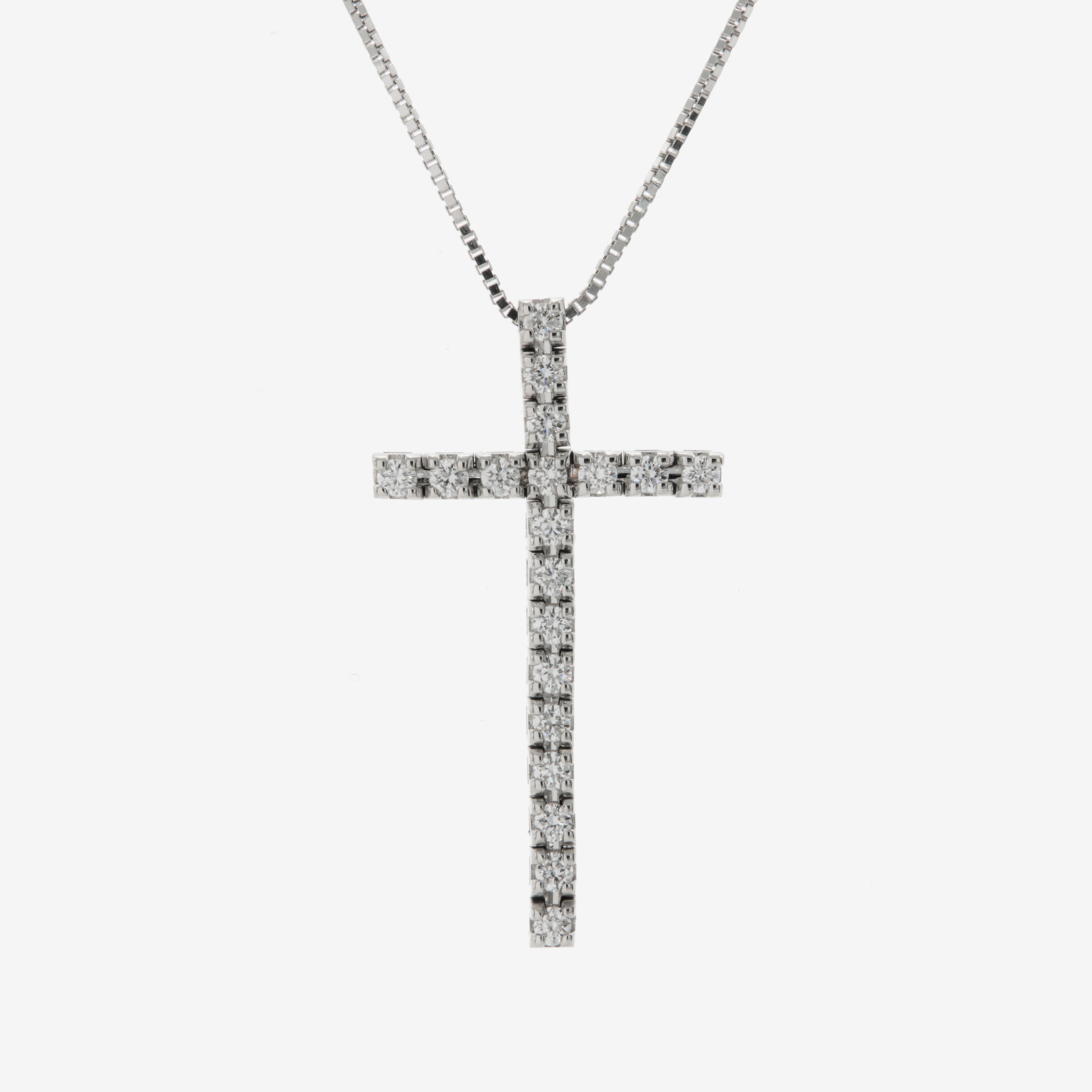 Cross Necklace with Diamonds 0.25 ct 