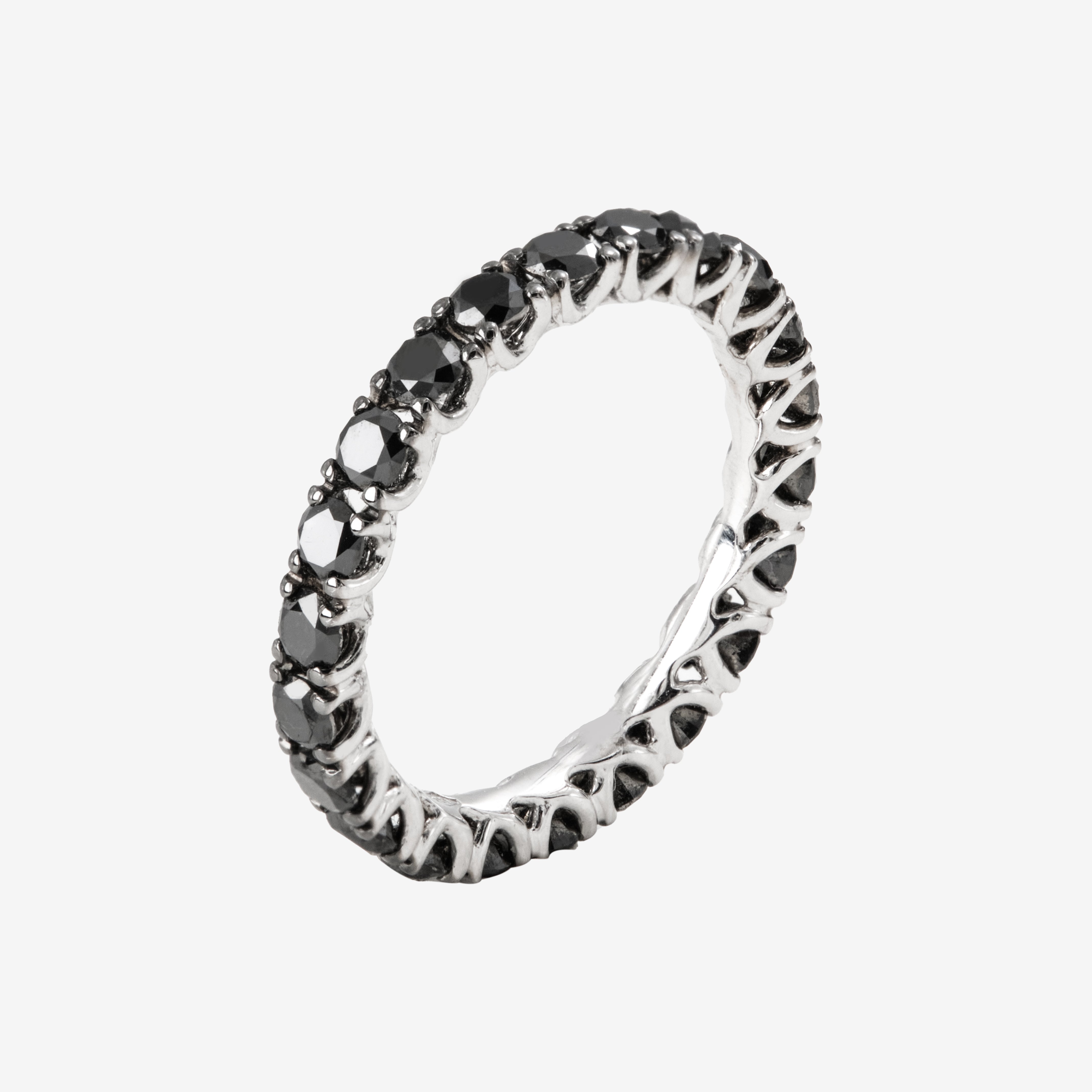 Inel eternity aur 18k cu diamante Negre 1.50 ct