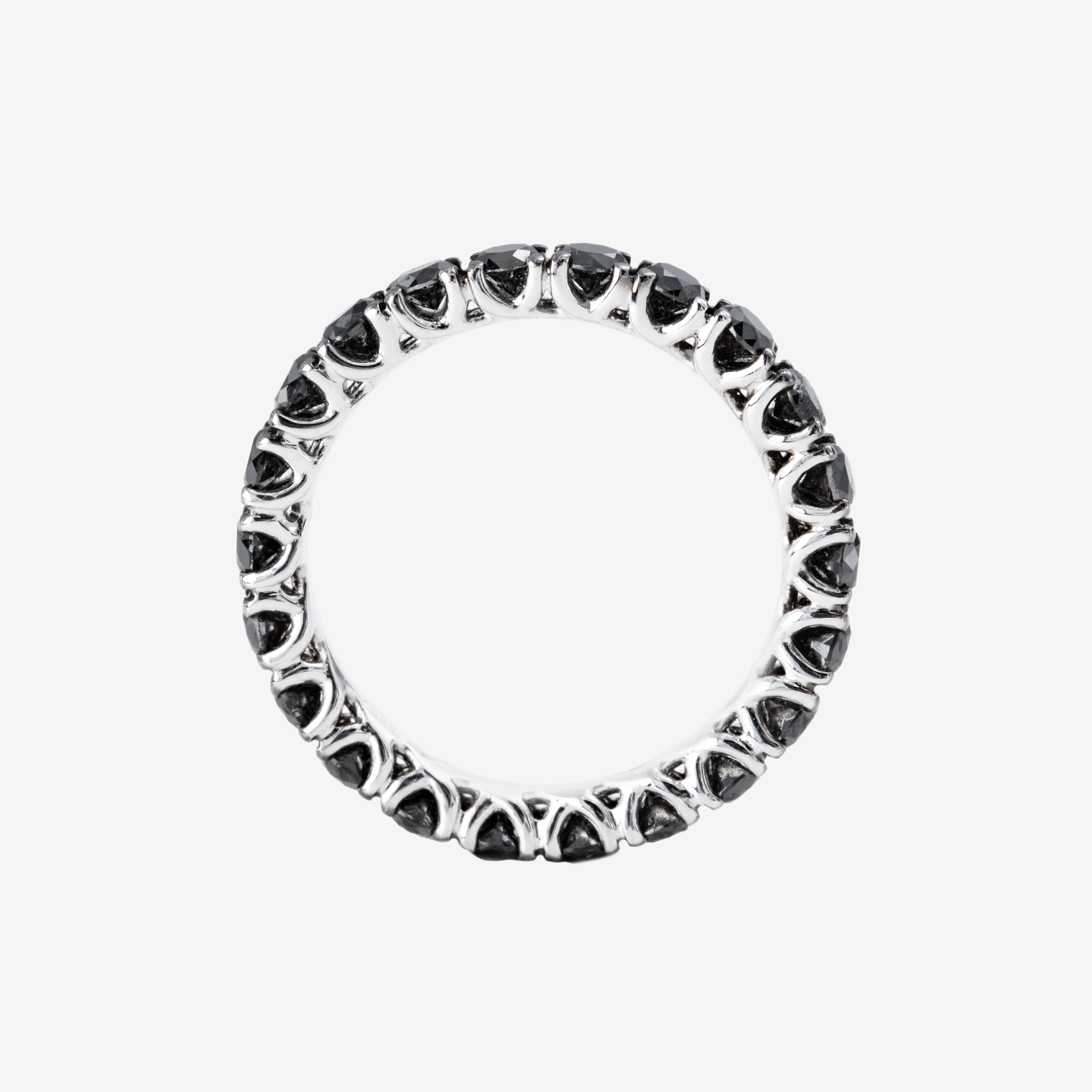 Inel eternity aur 18k cu diamante Negre 1.50 ct