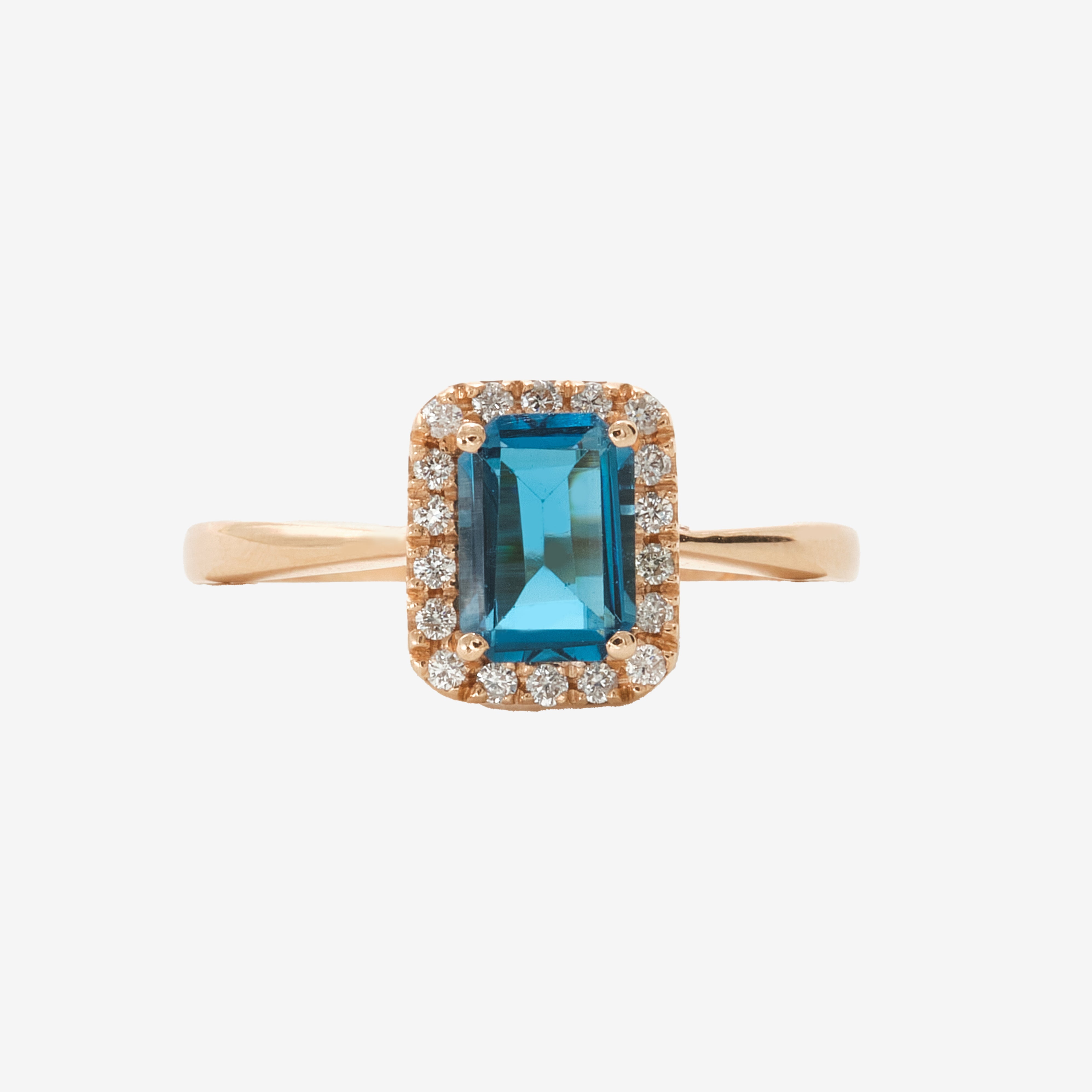 Inel Blue cu london topaz si diamante