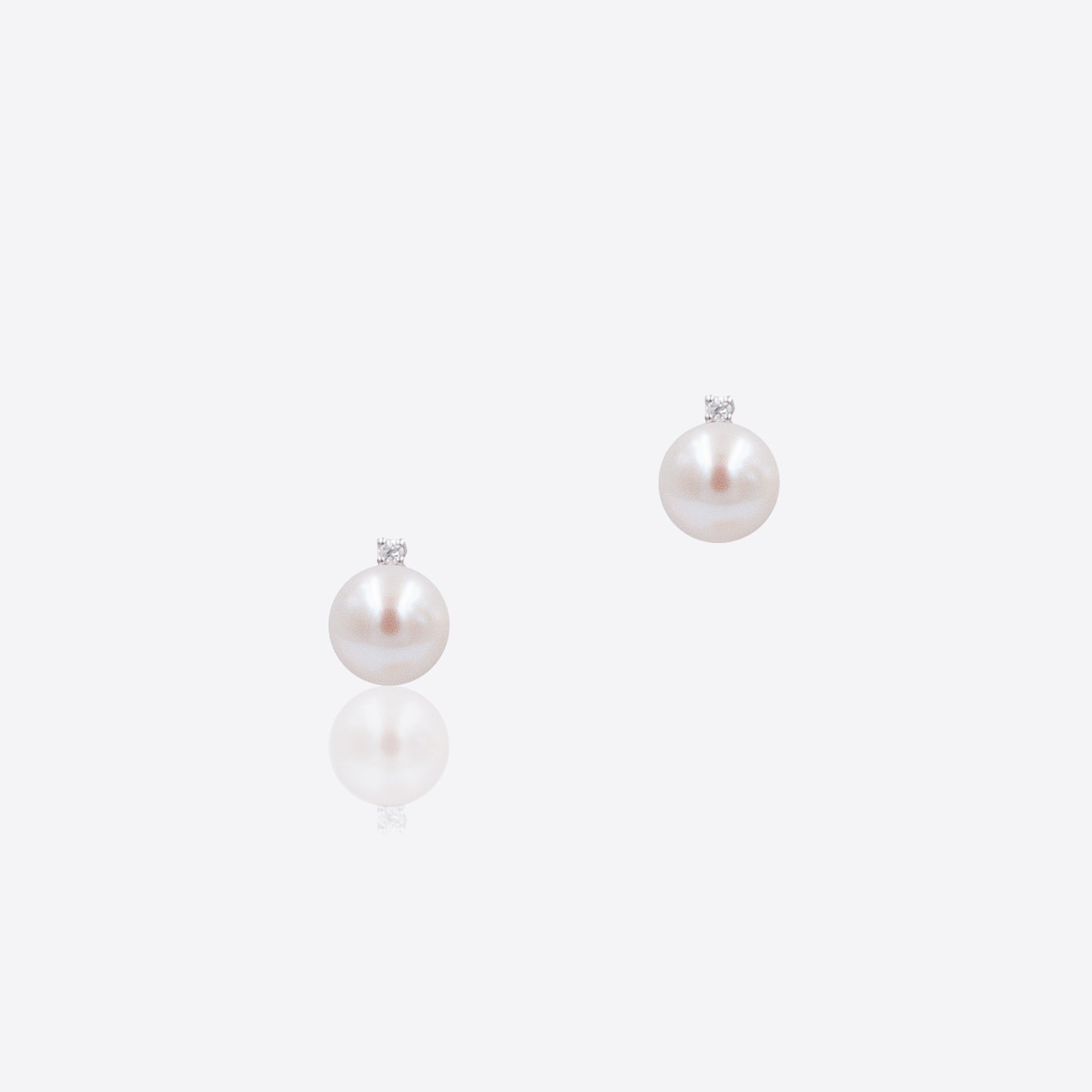 Earrings with Pearls and Diamonds