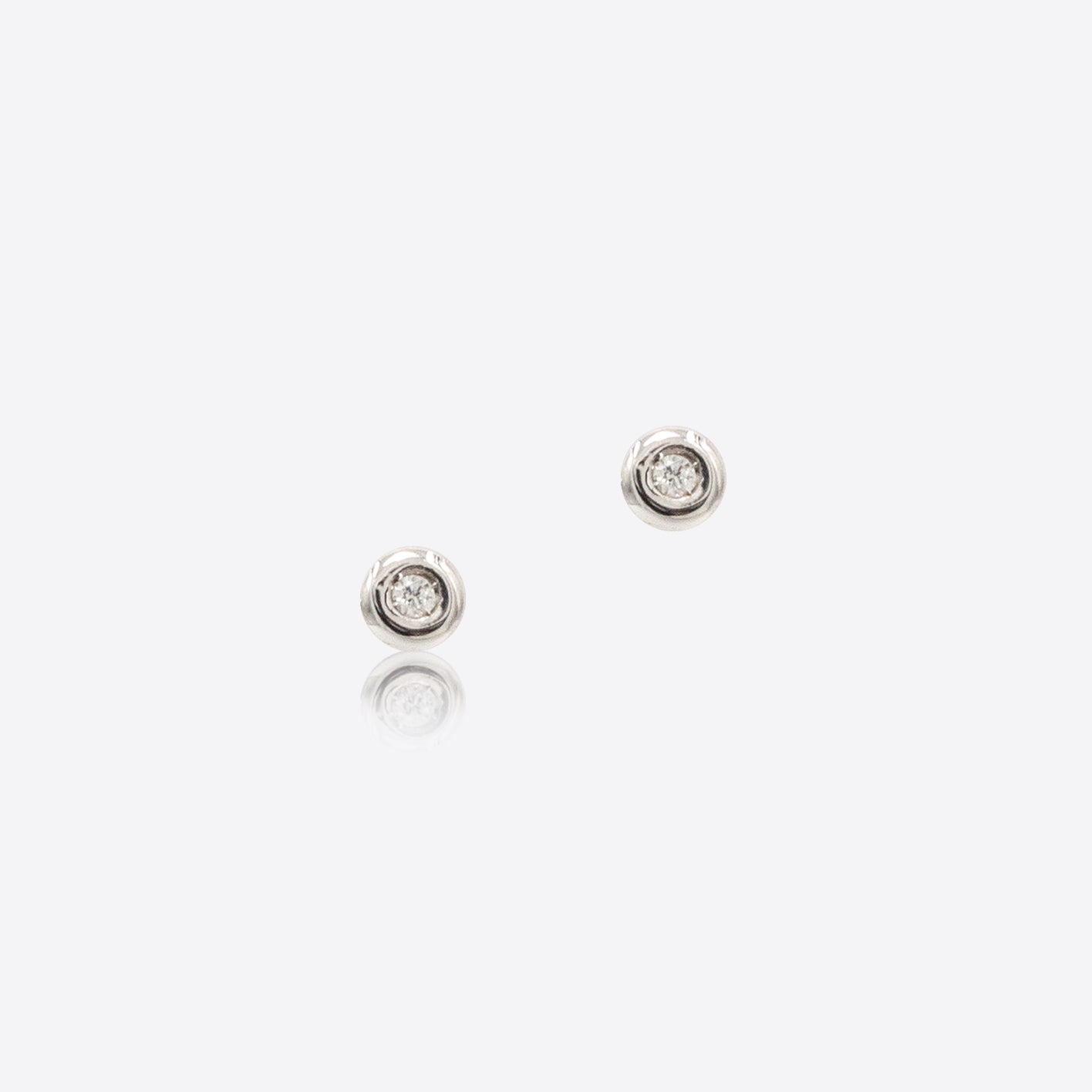 Round Spotlight Diamond Earrings