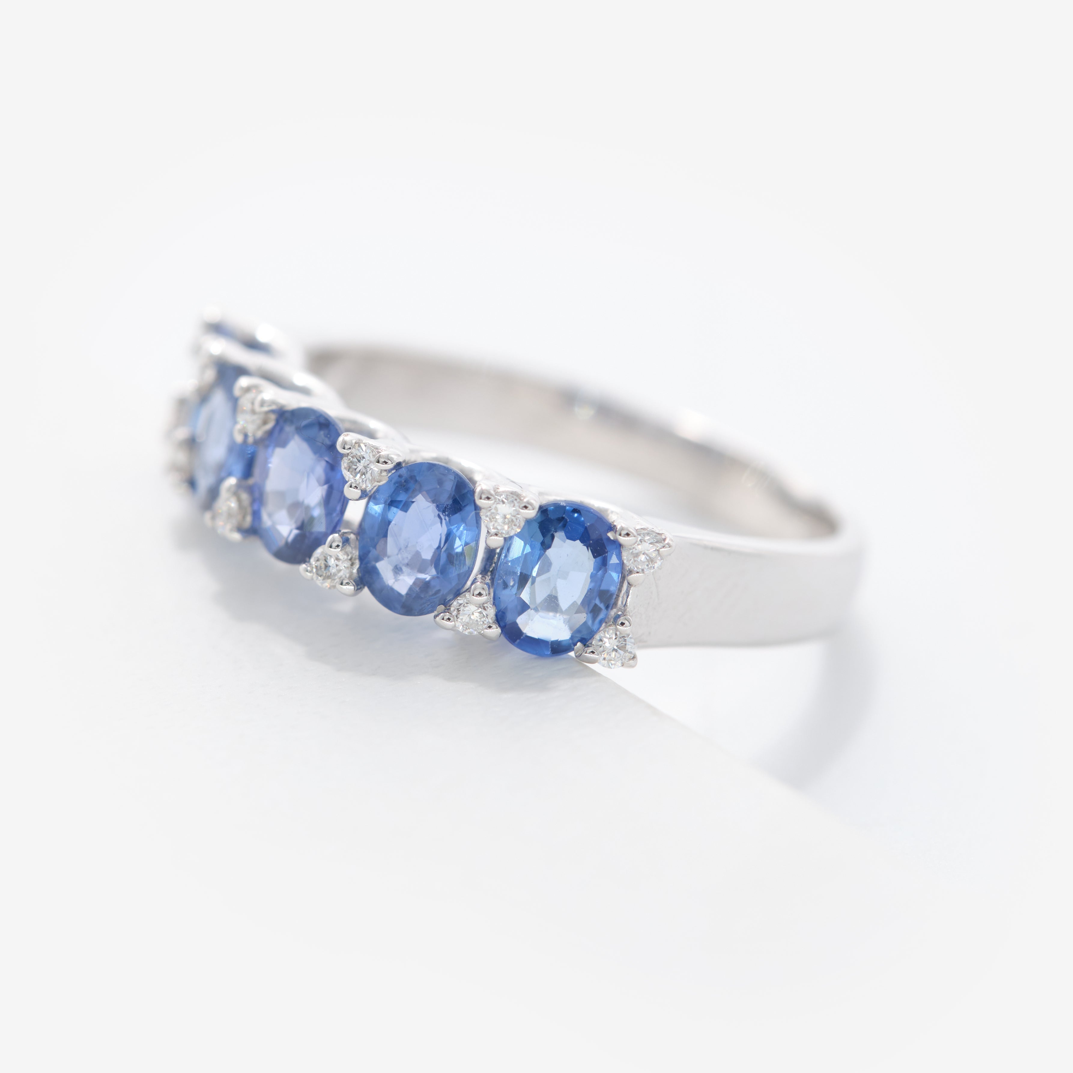 Lena ring with sapphires and diamonds