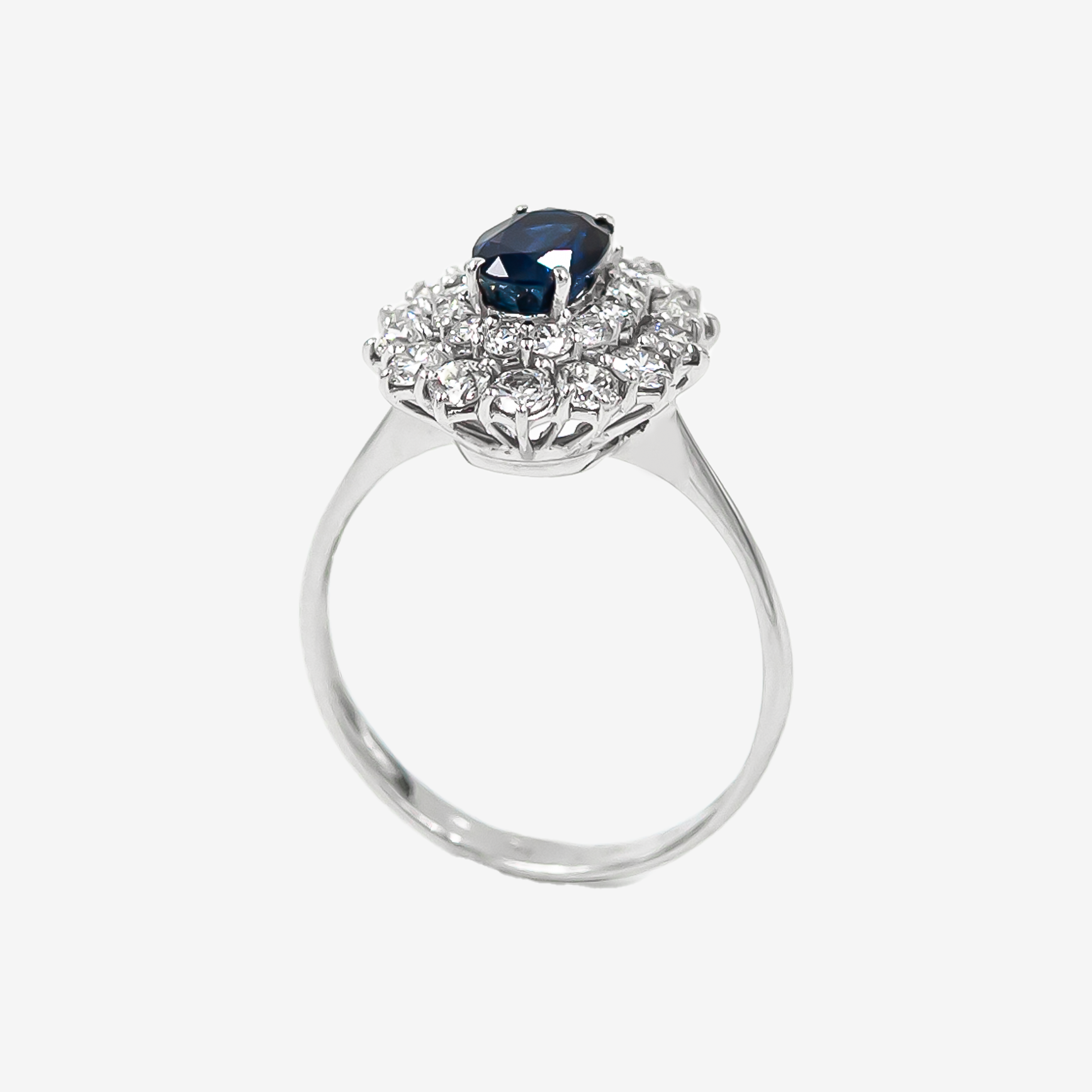 Sapphire Sparkle Ring with Diamonds 