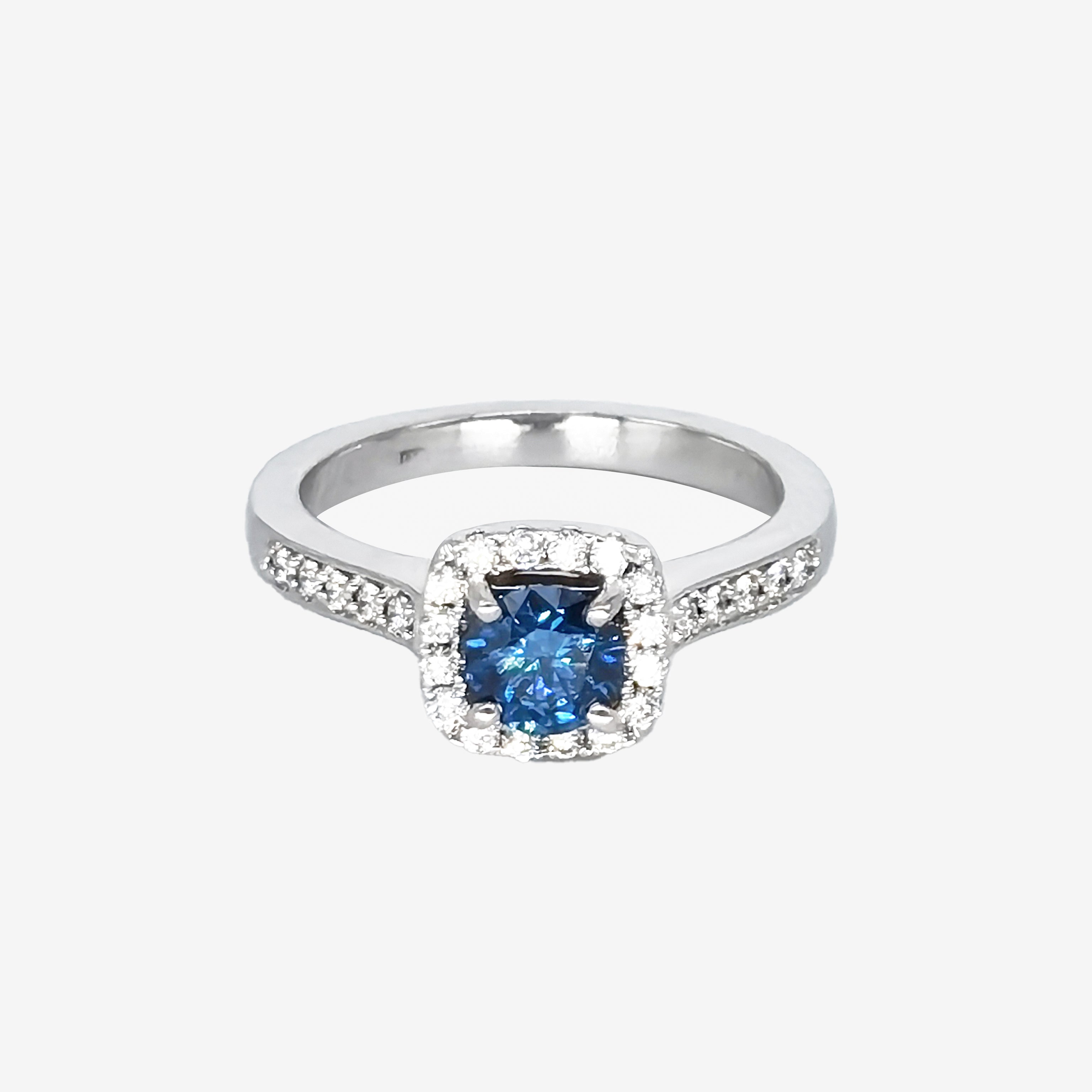 Inel Azure cu Diamant Albastru