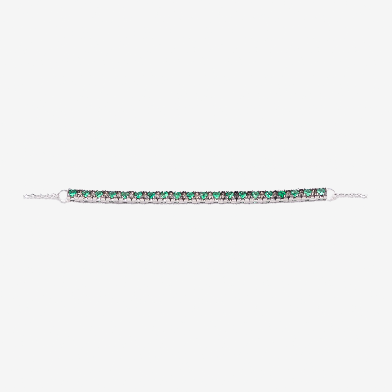 Loose Bond bracelet with emeralds