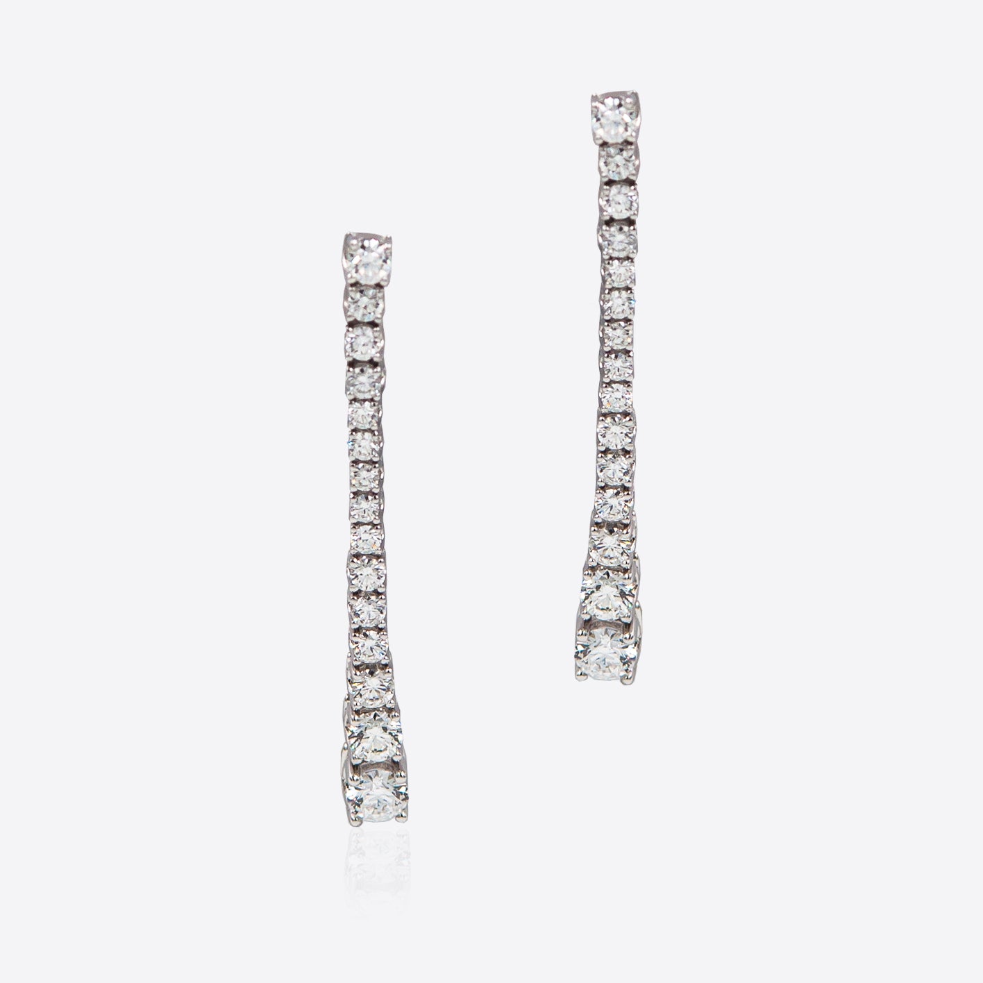 Tennis Earrings with Diamonds 2.20ct