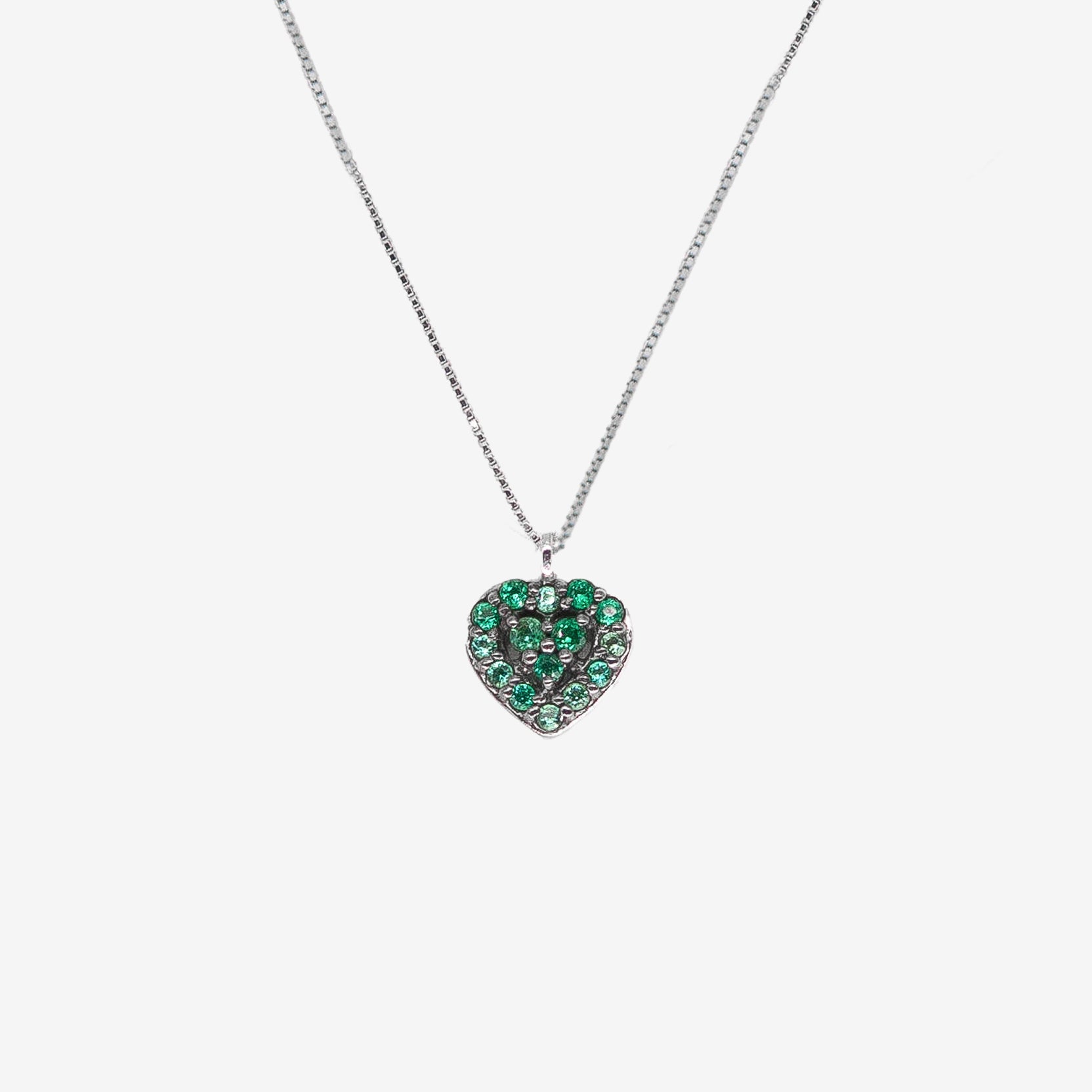Heart necklace with emeralds!! -25%!!