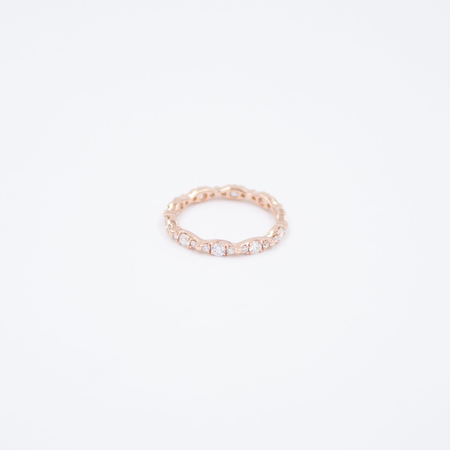 Rose Gold Eternity Daisy Ring