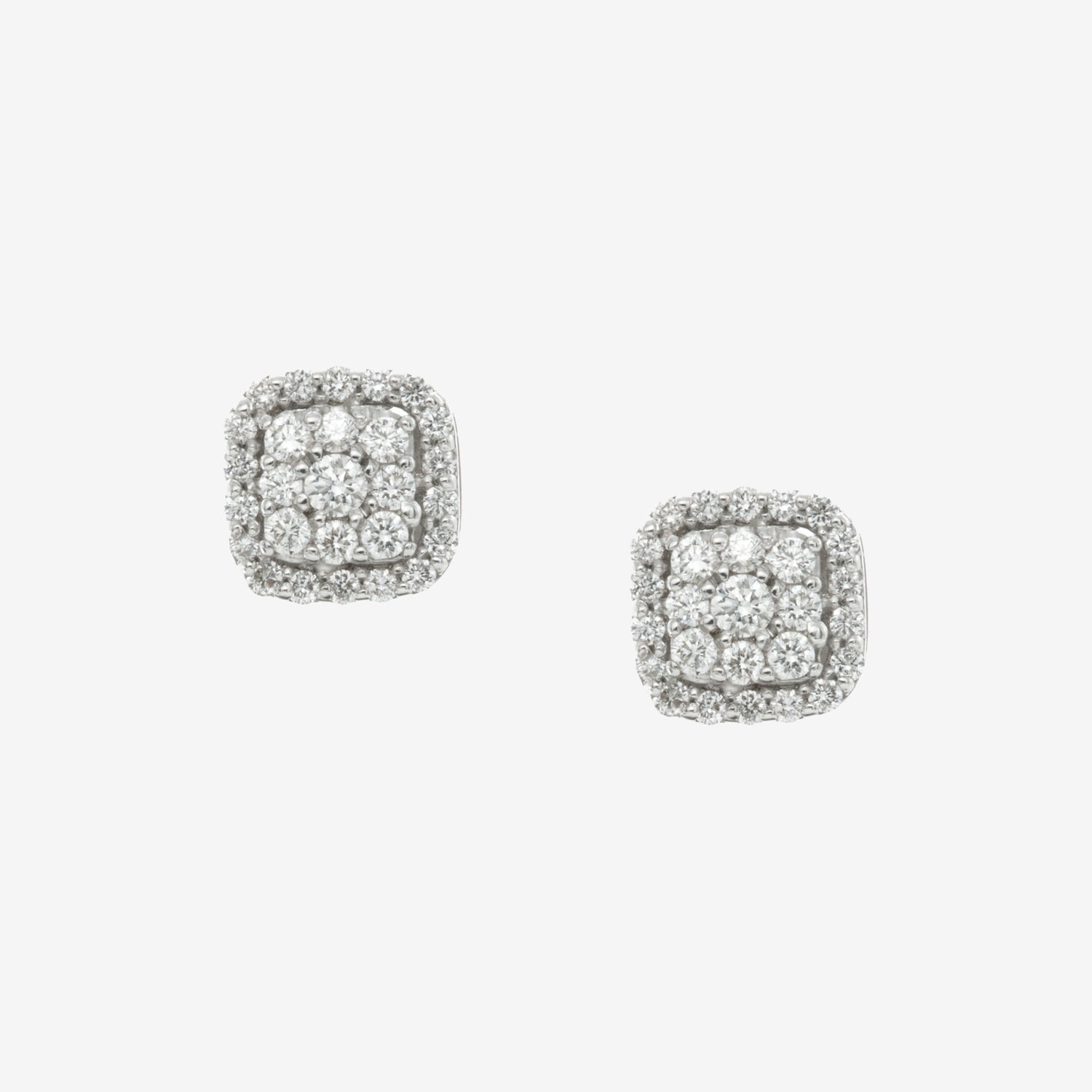 DIAMONDS SQUARE CAP EARRINGS