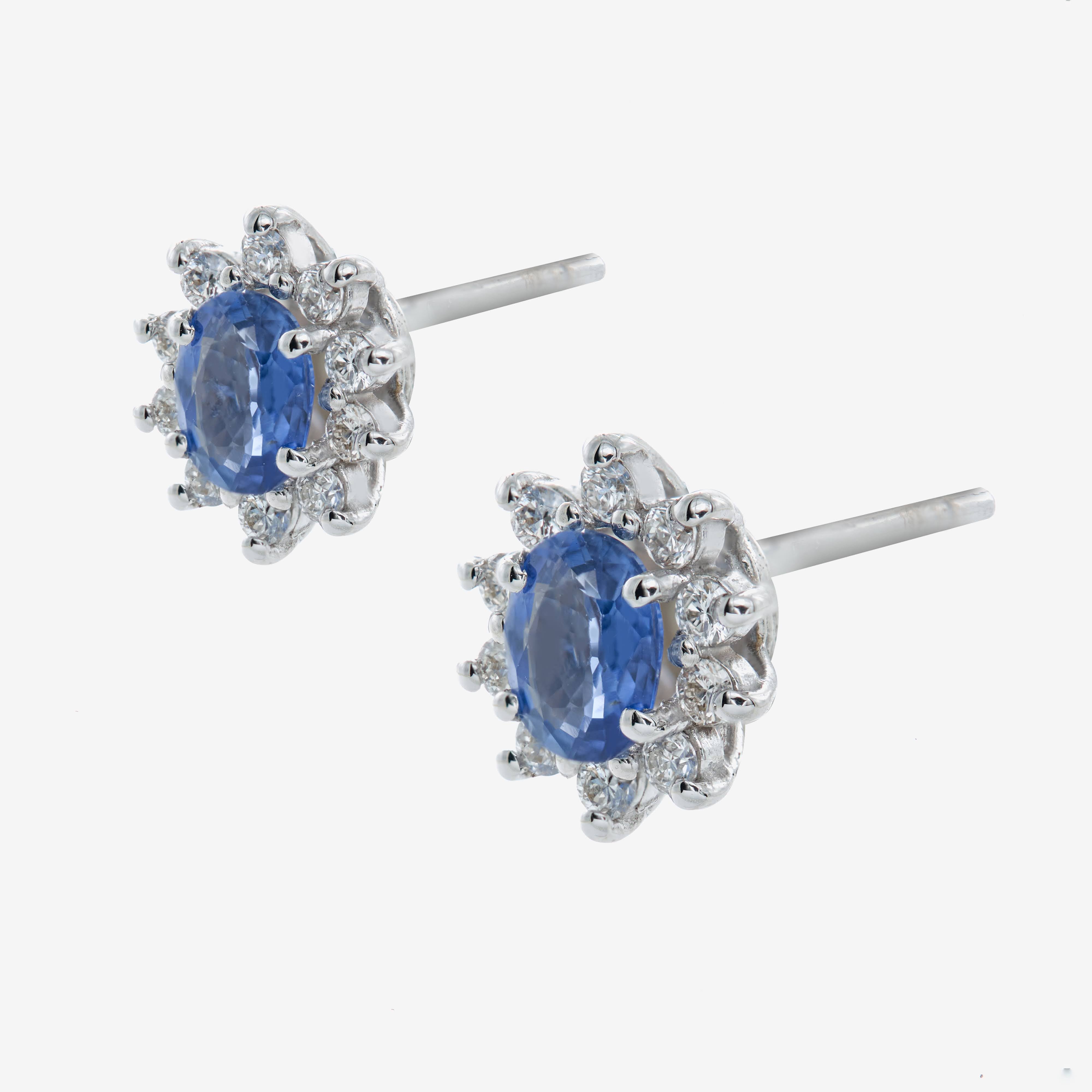 Doria earrings with sapphires and diamonds