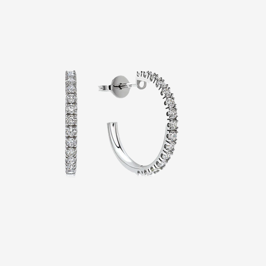 Diamonds Small Hoops Earrings 