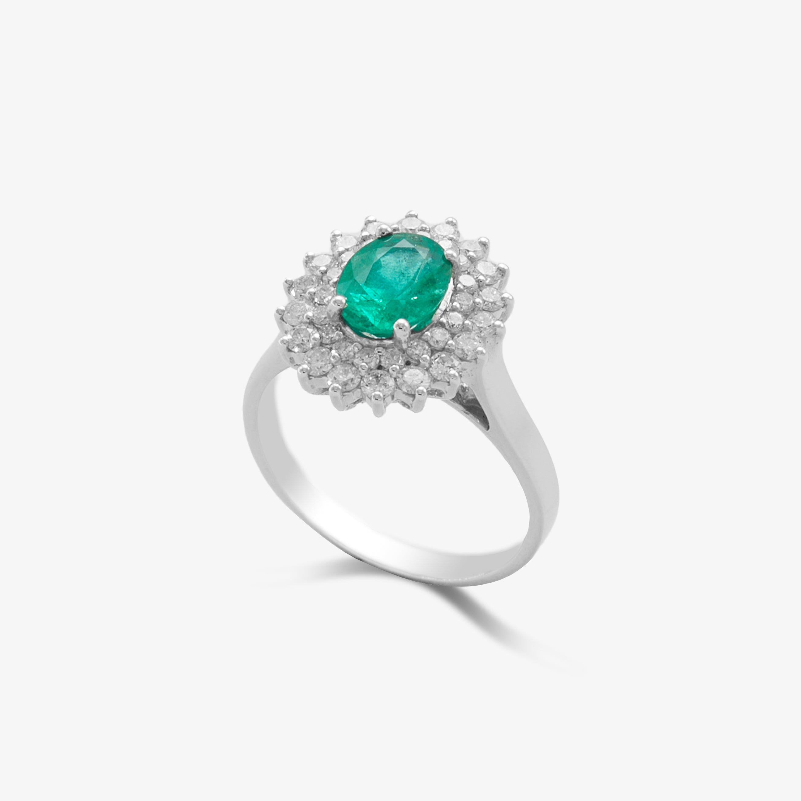 VANESSA RING WITH EMERALD AND DIAMONDS