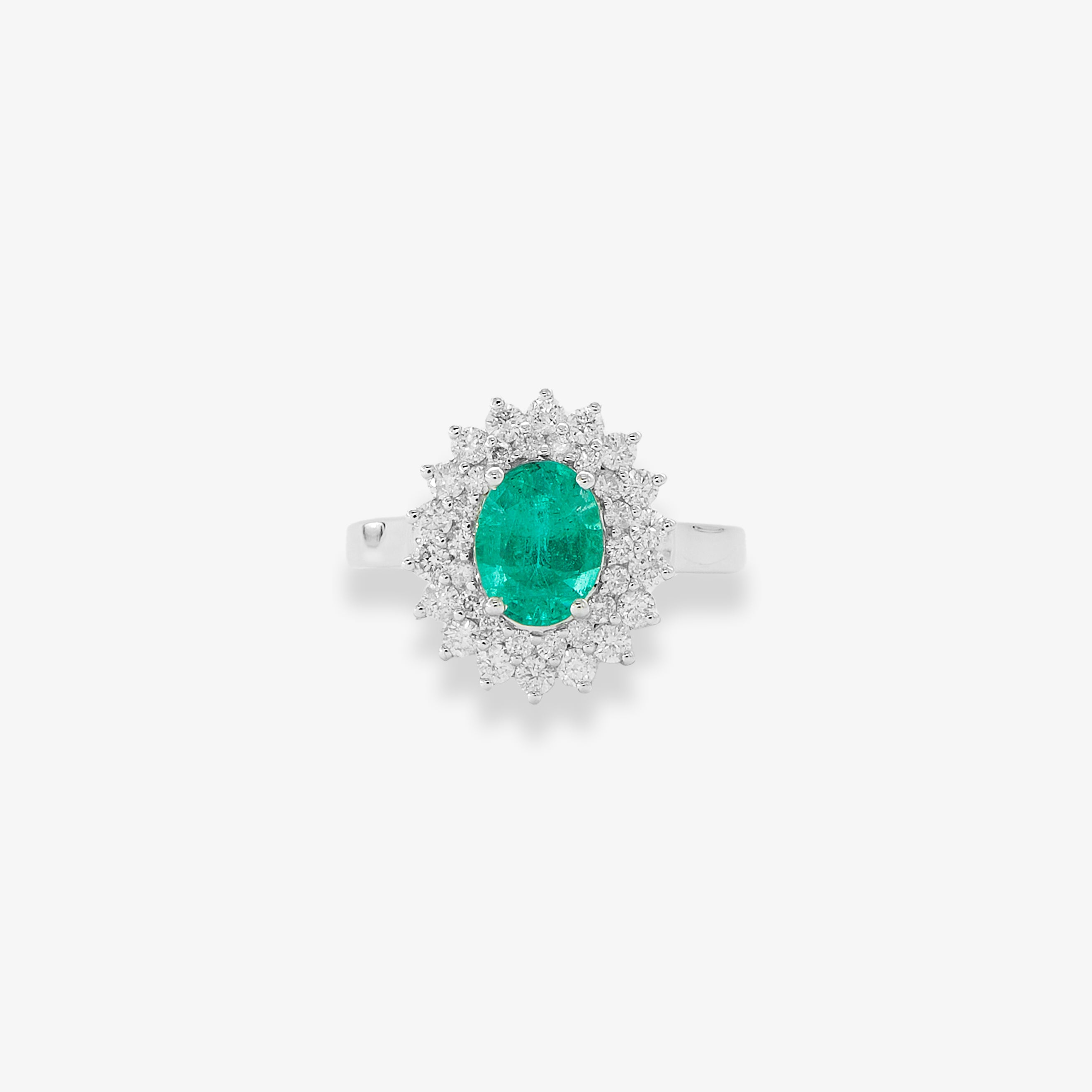 VANESSA RING WITH EMERALD AND DIAMONDS