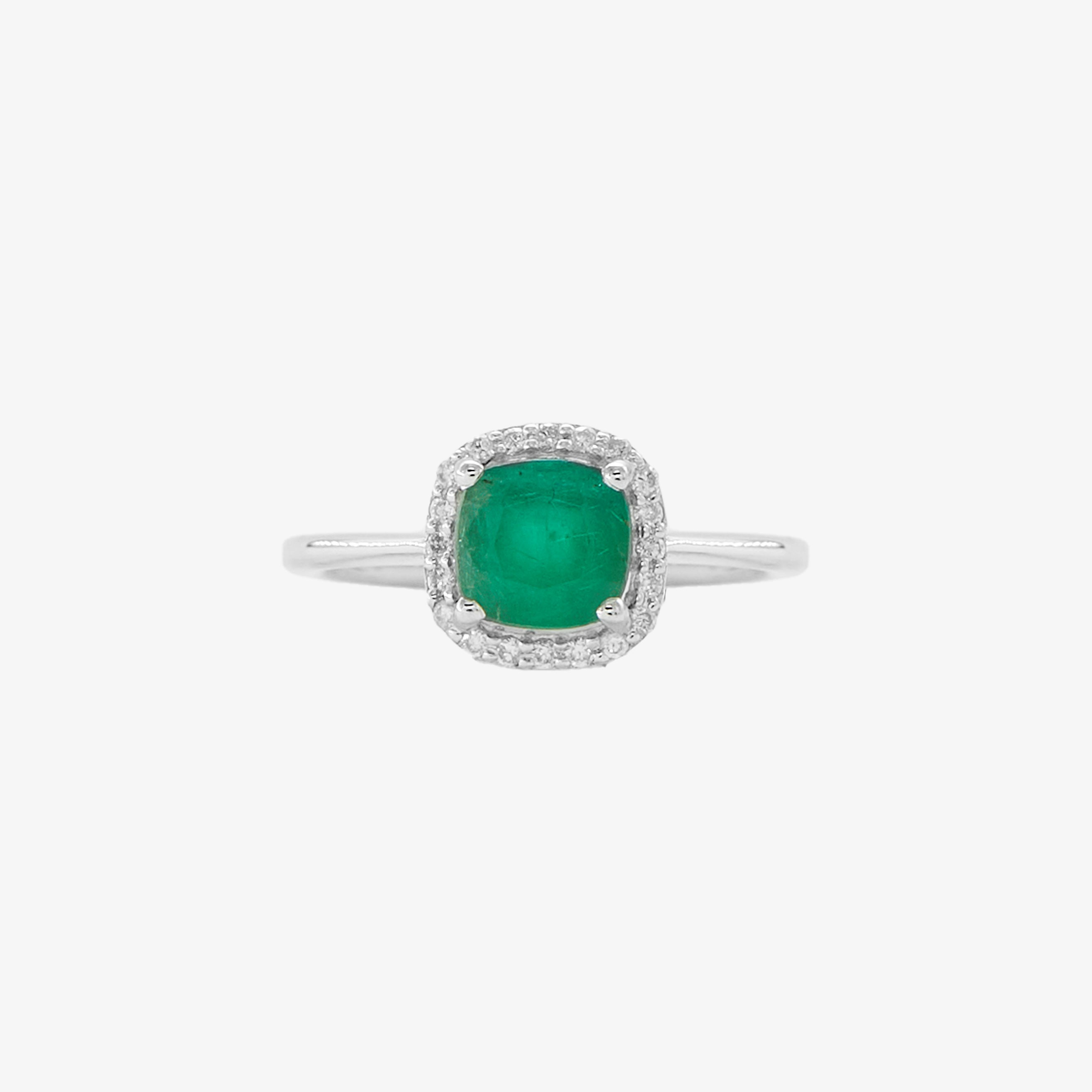 MARLO RING WITH EMERALD AND DIAMONDS