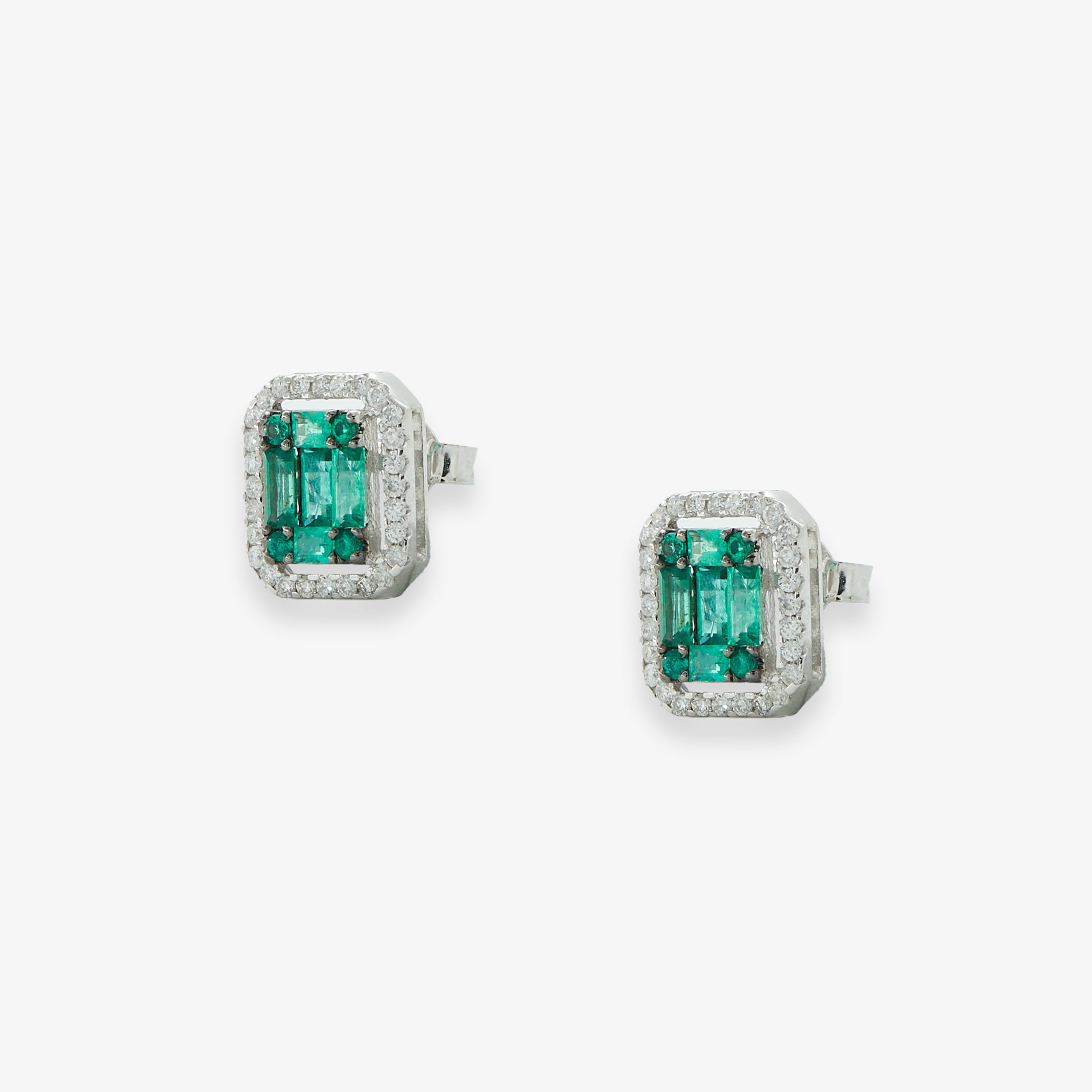 MORNA EARRINGS WITH EMERALDS AND DIAMONDS