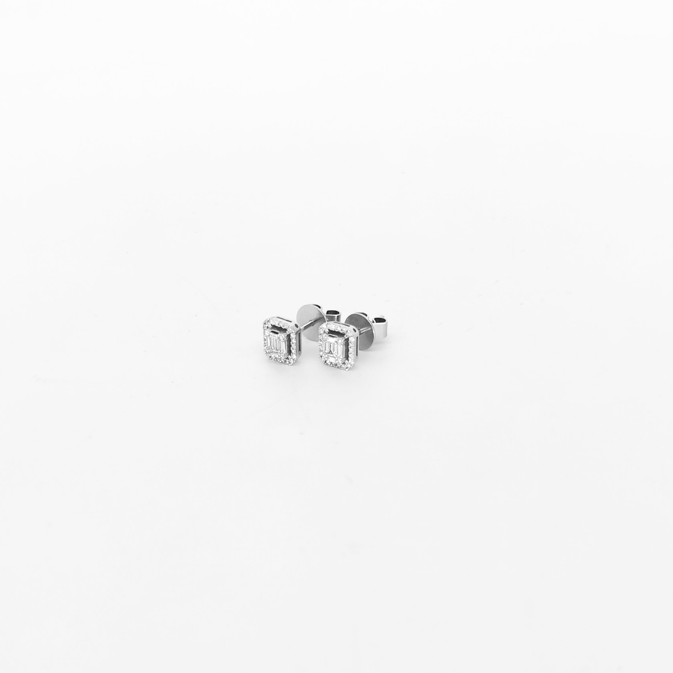 Cercei aur 18k cu diamante 0.34 ct