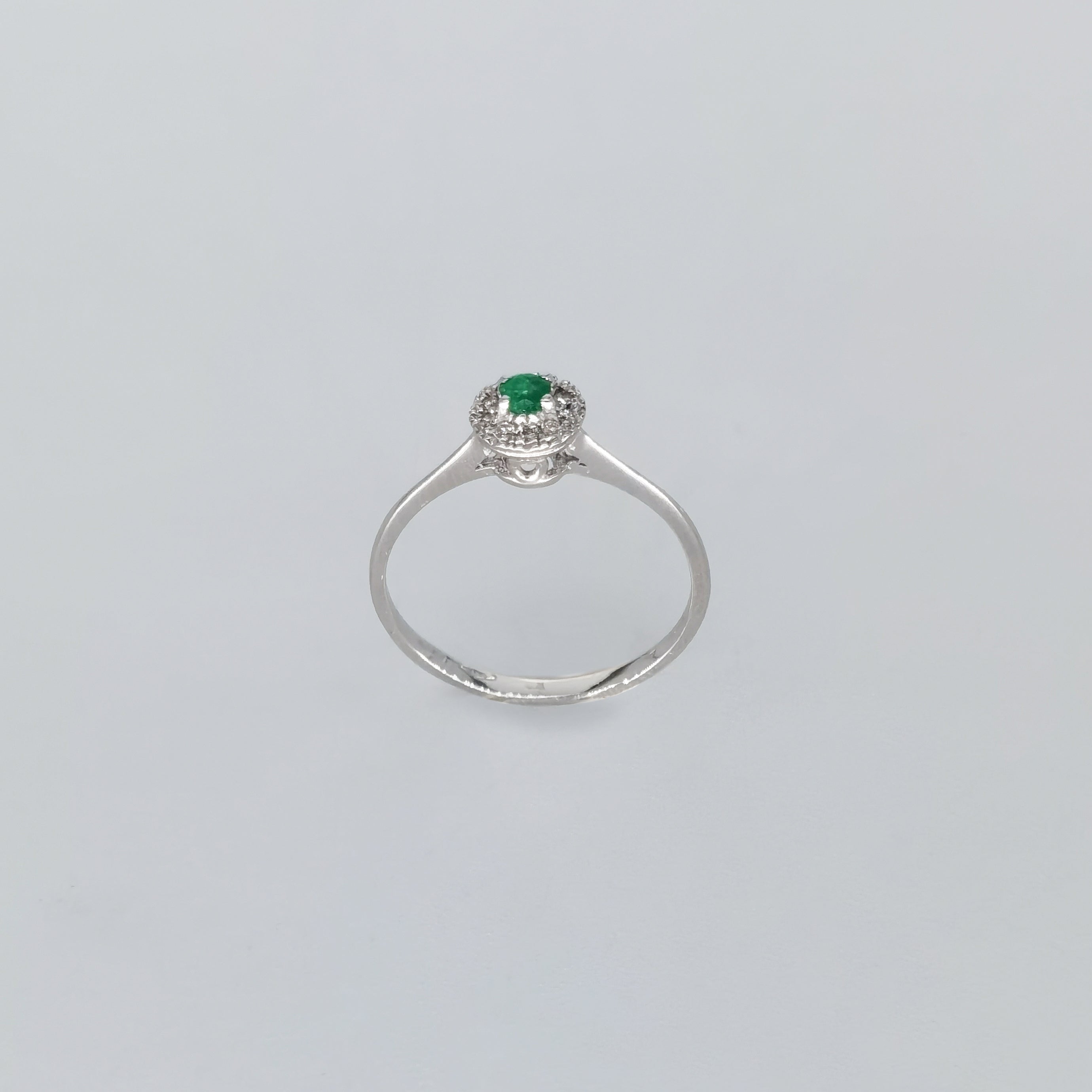 Emerald Tiara Ring with Diamonds