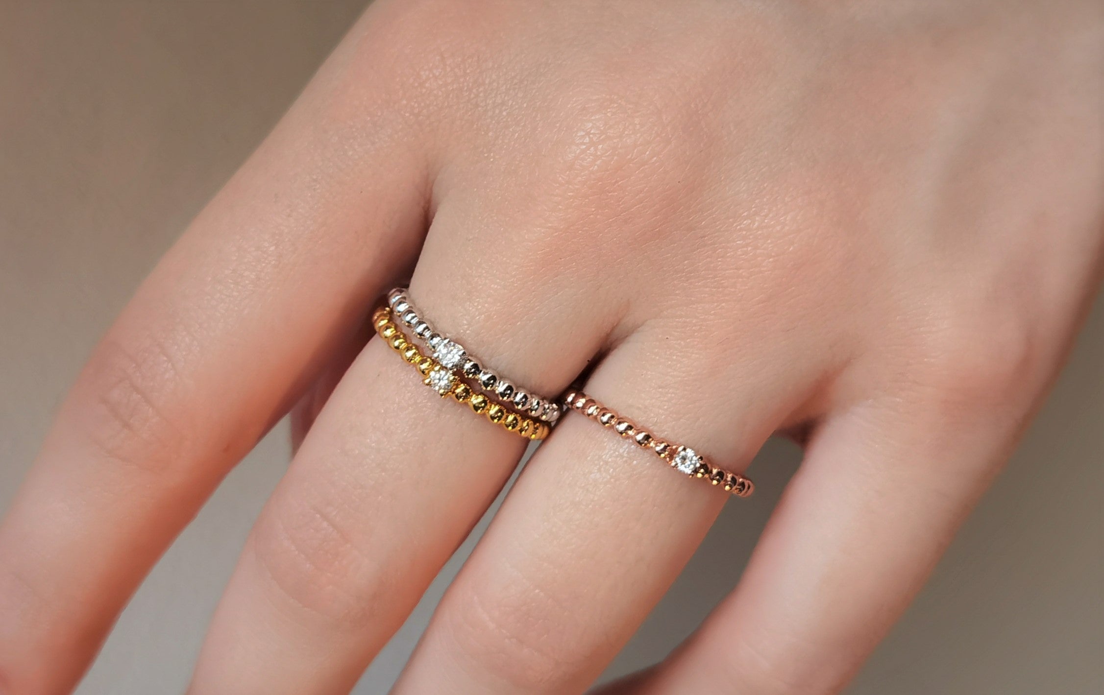 Kyra white gold ring with diamond