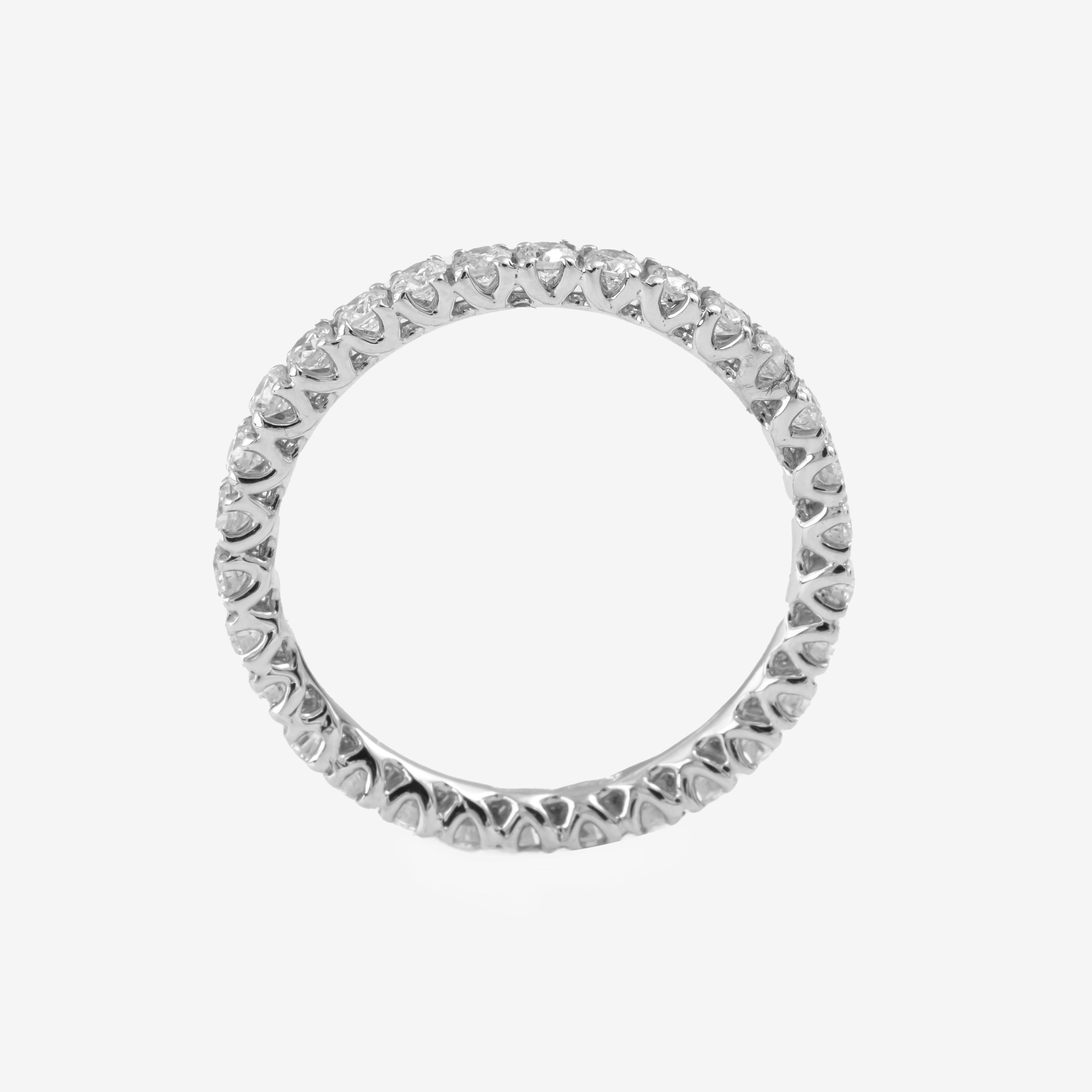 White Gold Eternity Ring with White Diamonds 0.7ct