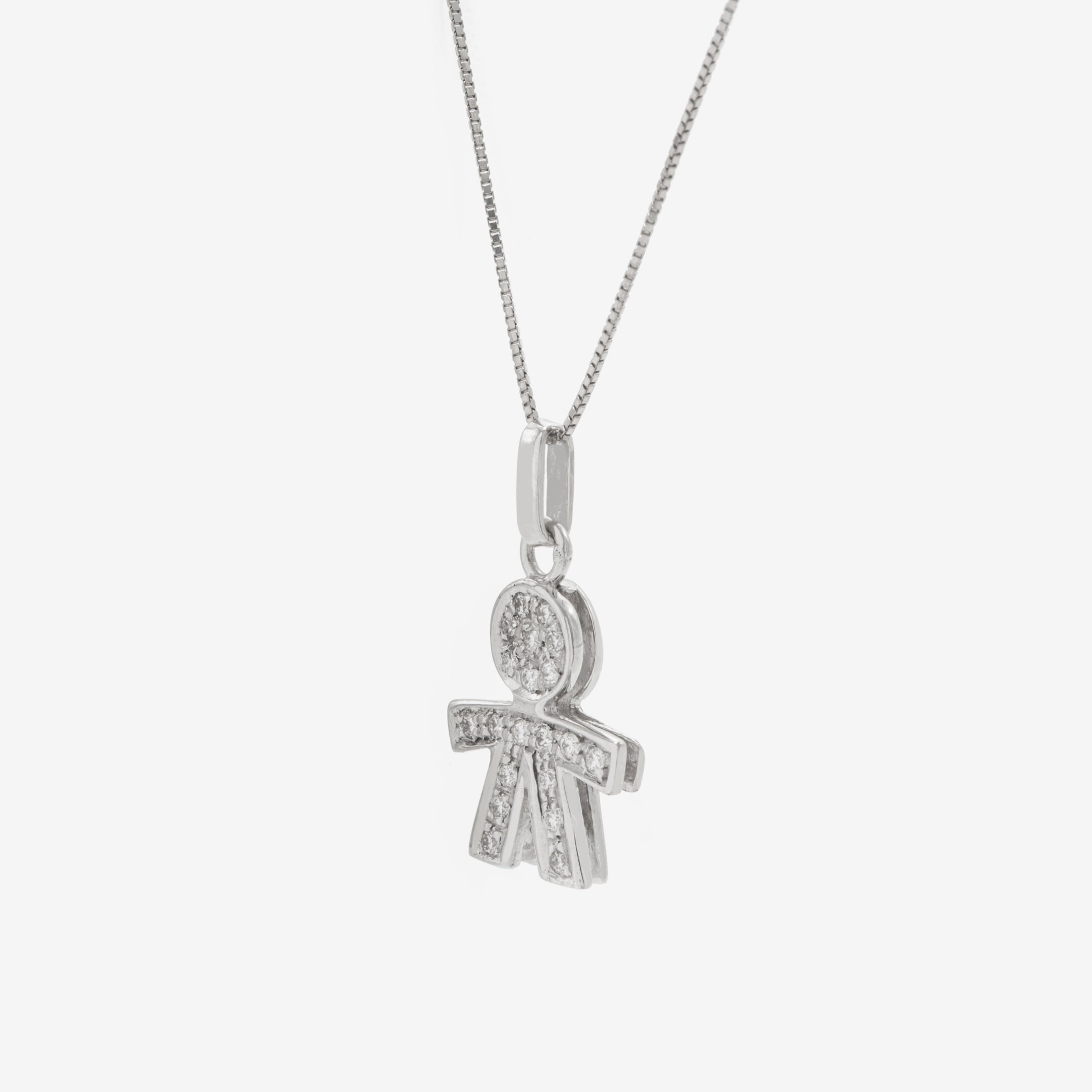 Little men pendant with diamonds