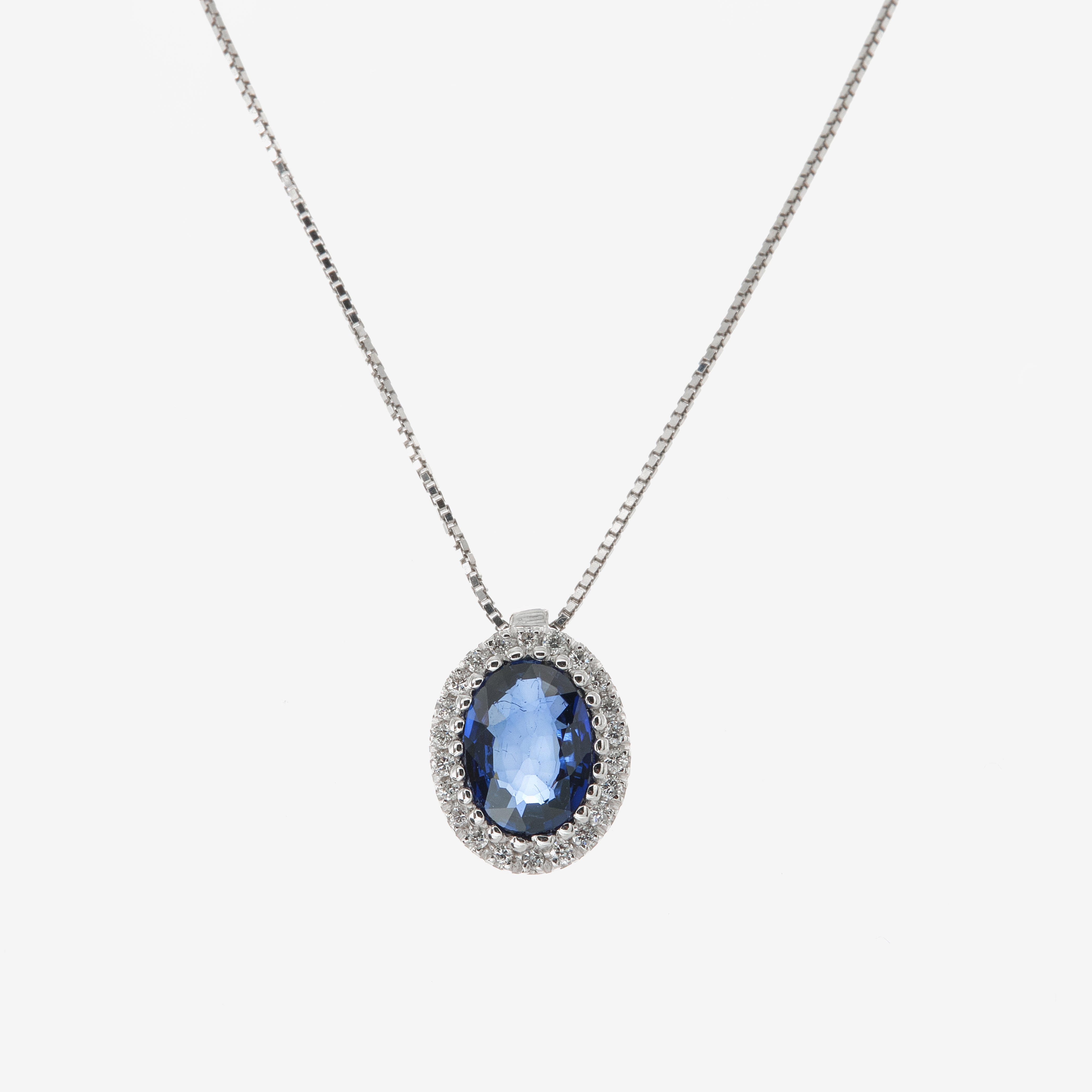 Necklace with Sapphires and Diamonds 