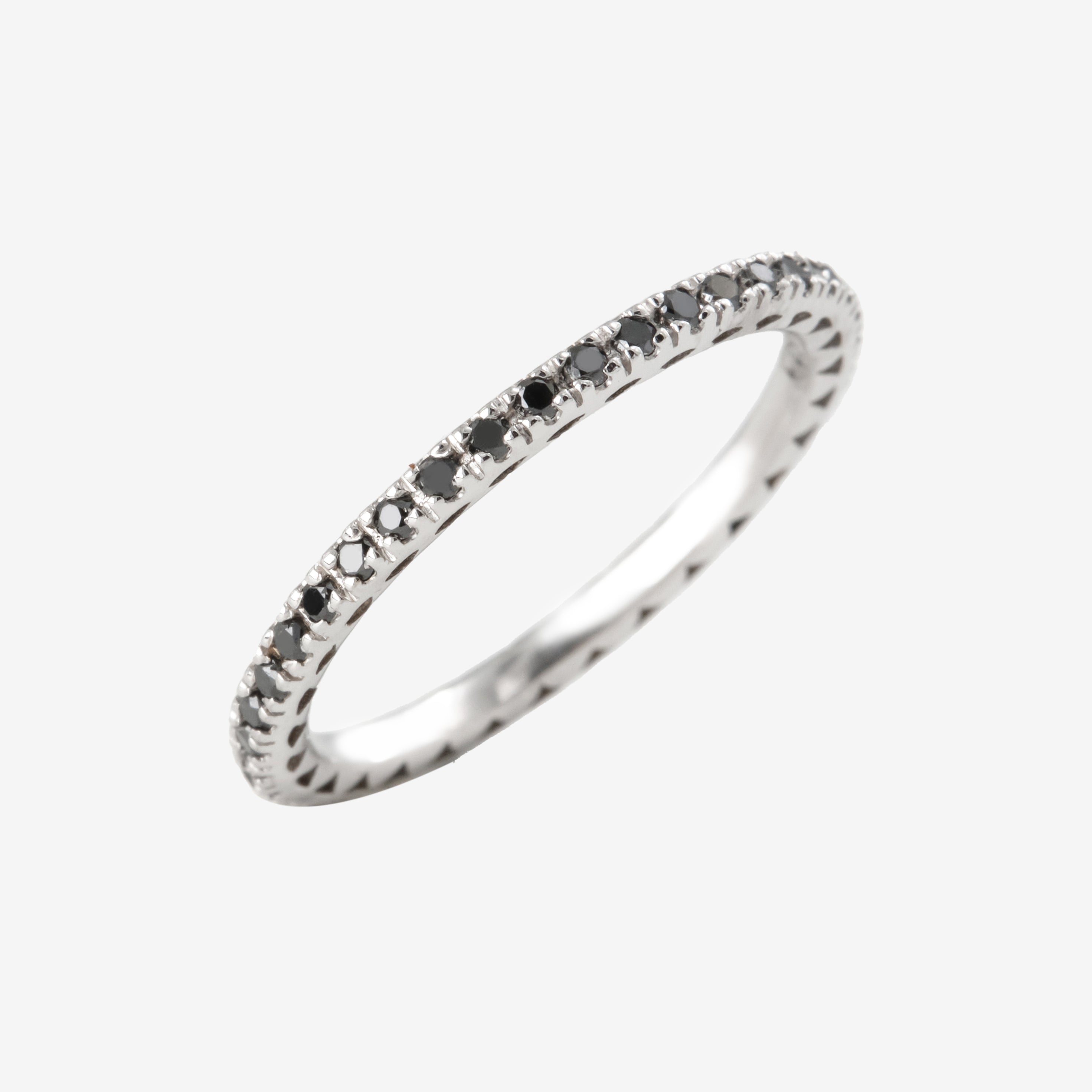 Inel eternity aur 18k cu diamante Negre 0.40 ct