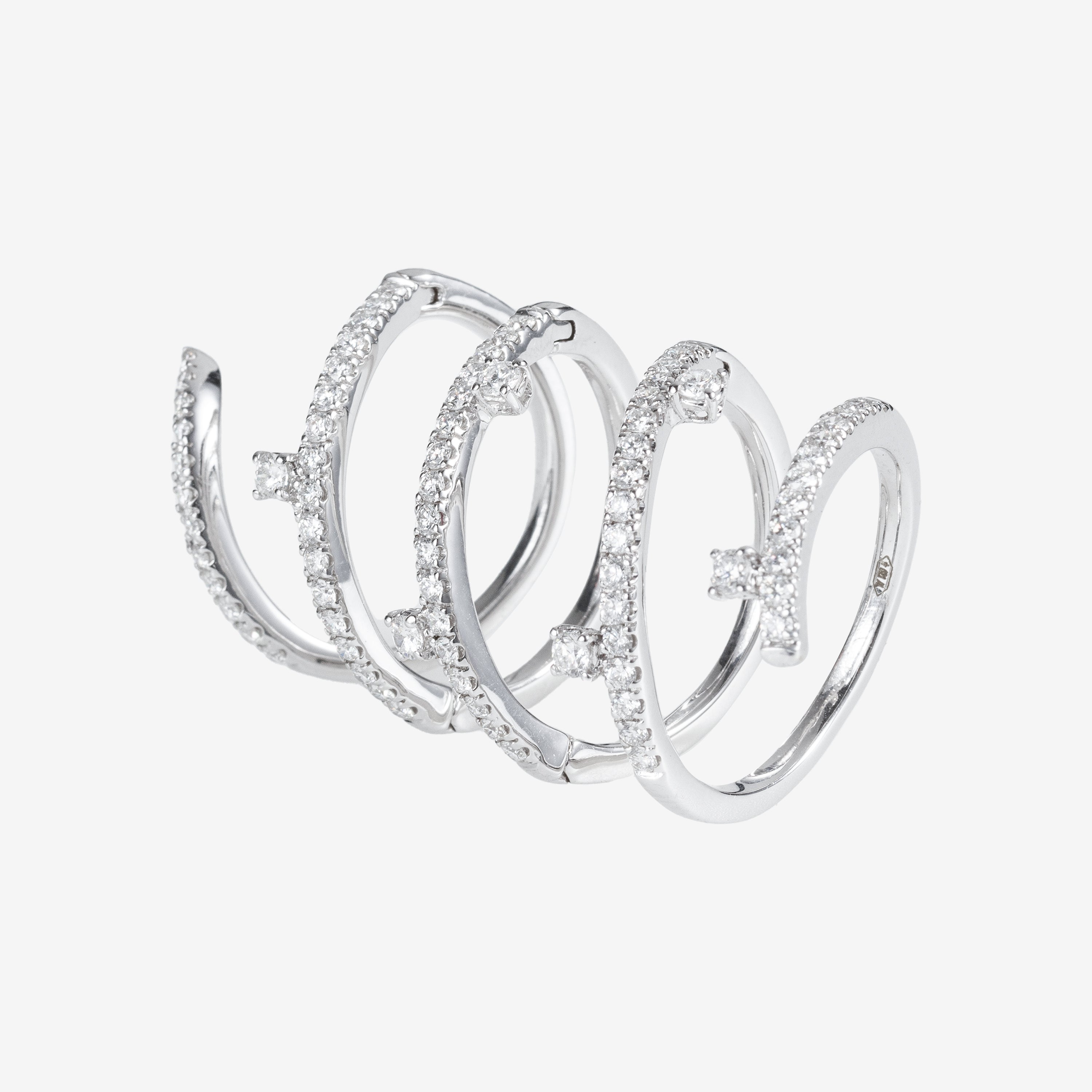 Ring Diamonds Spiral