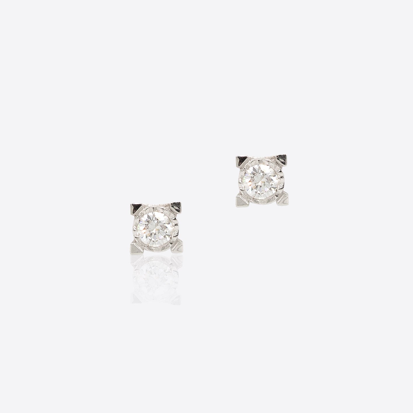 Square Spotlight Diamond Earrings