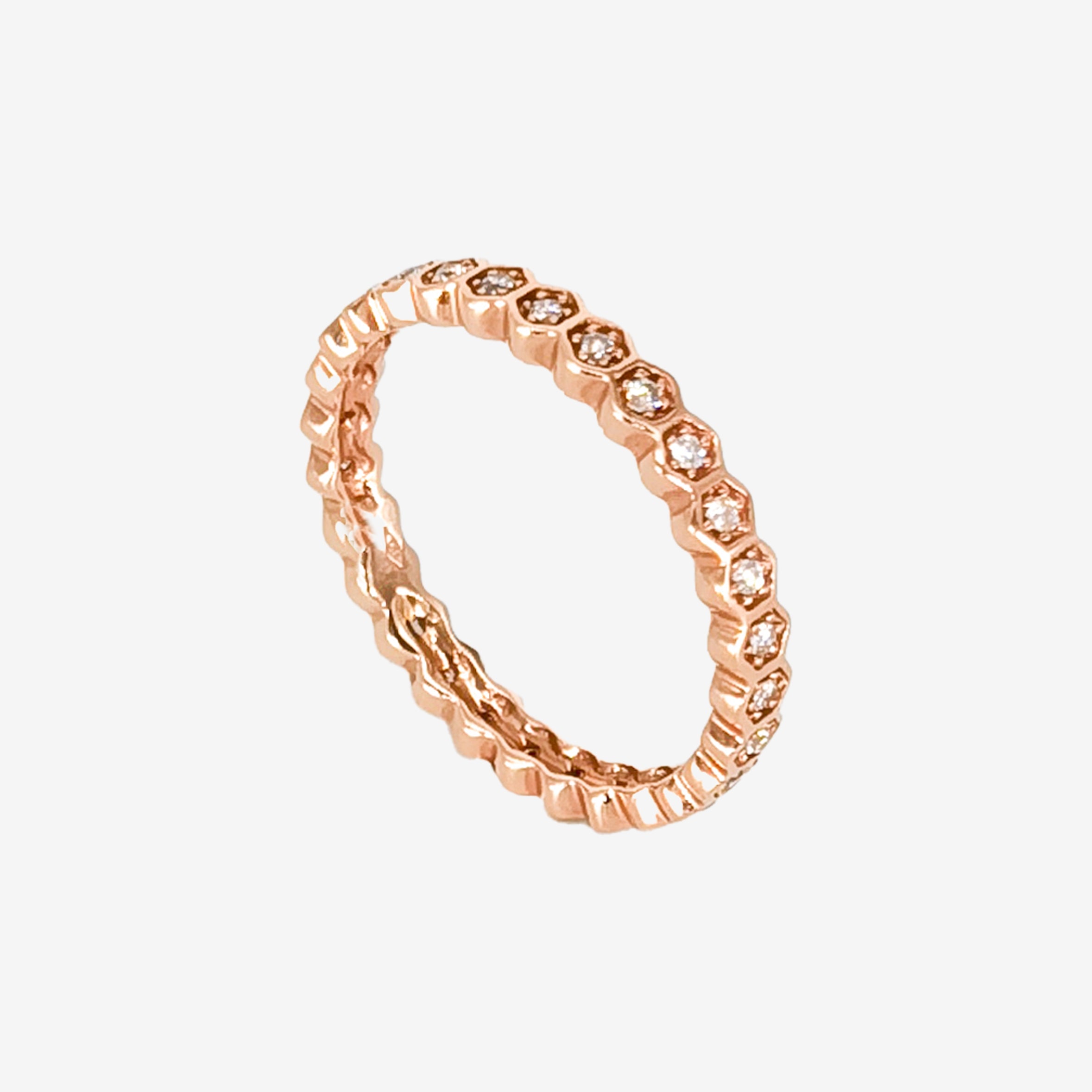 Geometric Eternity Ring with Diamonds