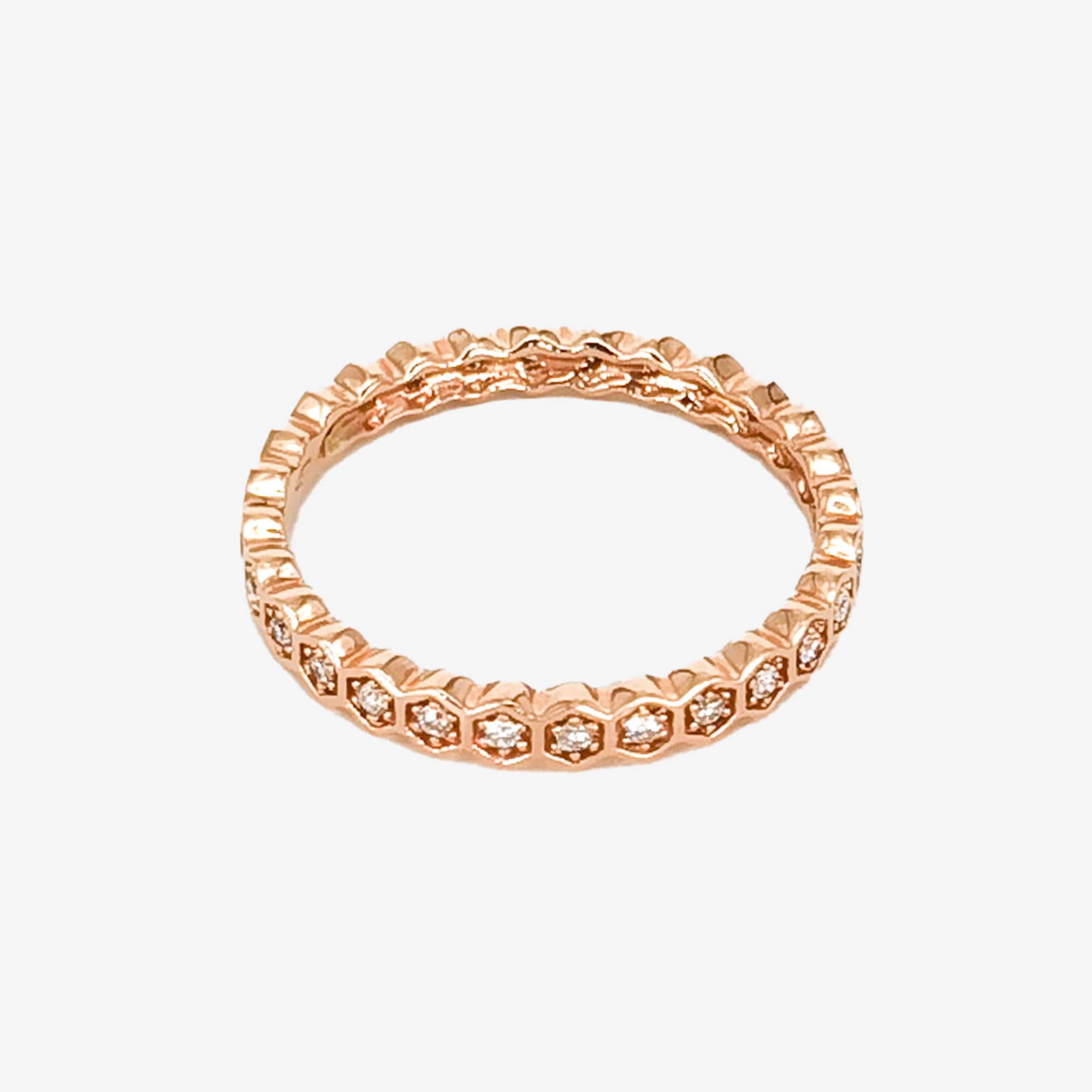 Geometric Eternity Ring with Diamonds