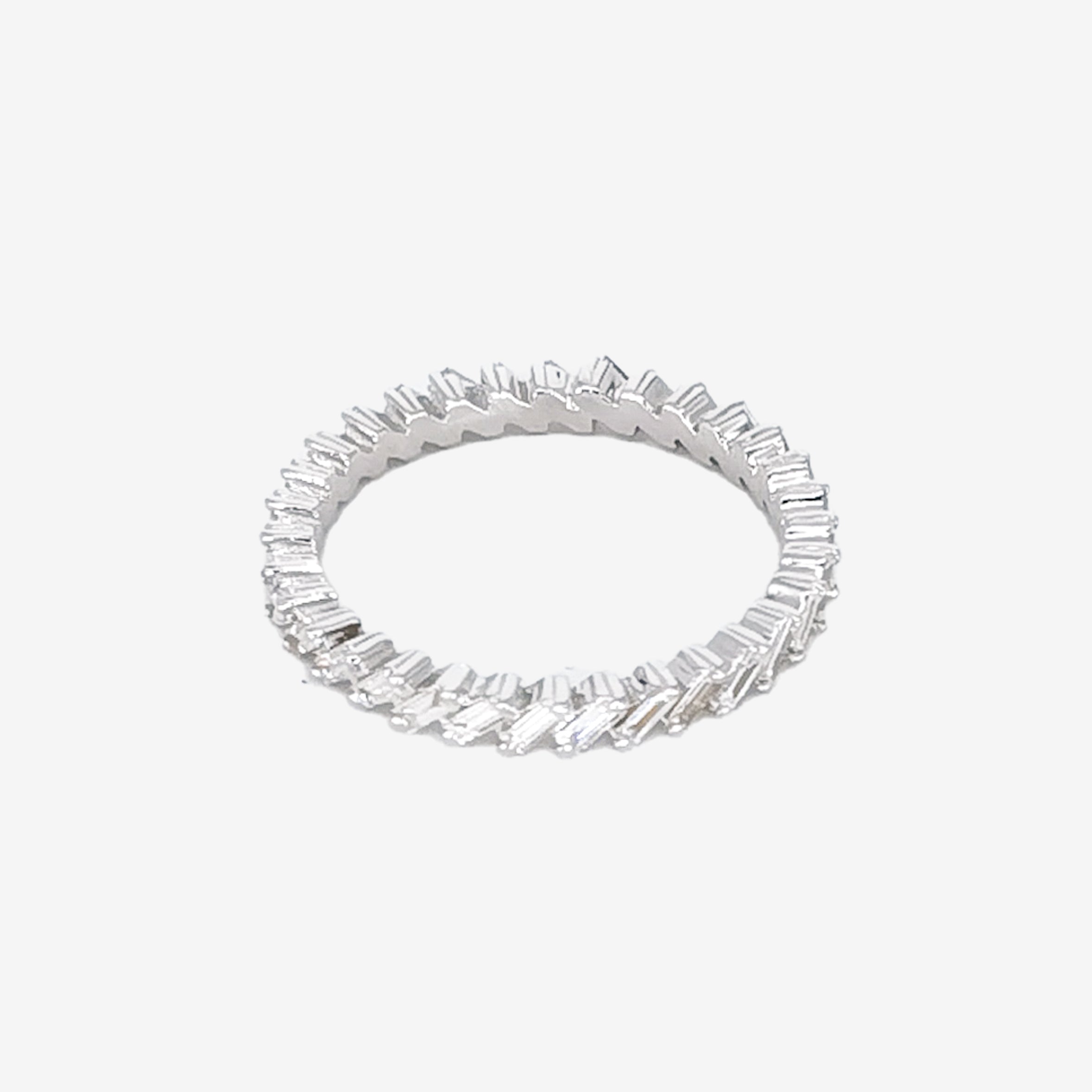 Eternity Baguette Ring with Diamonds