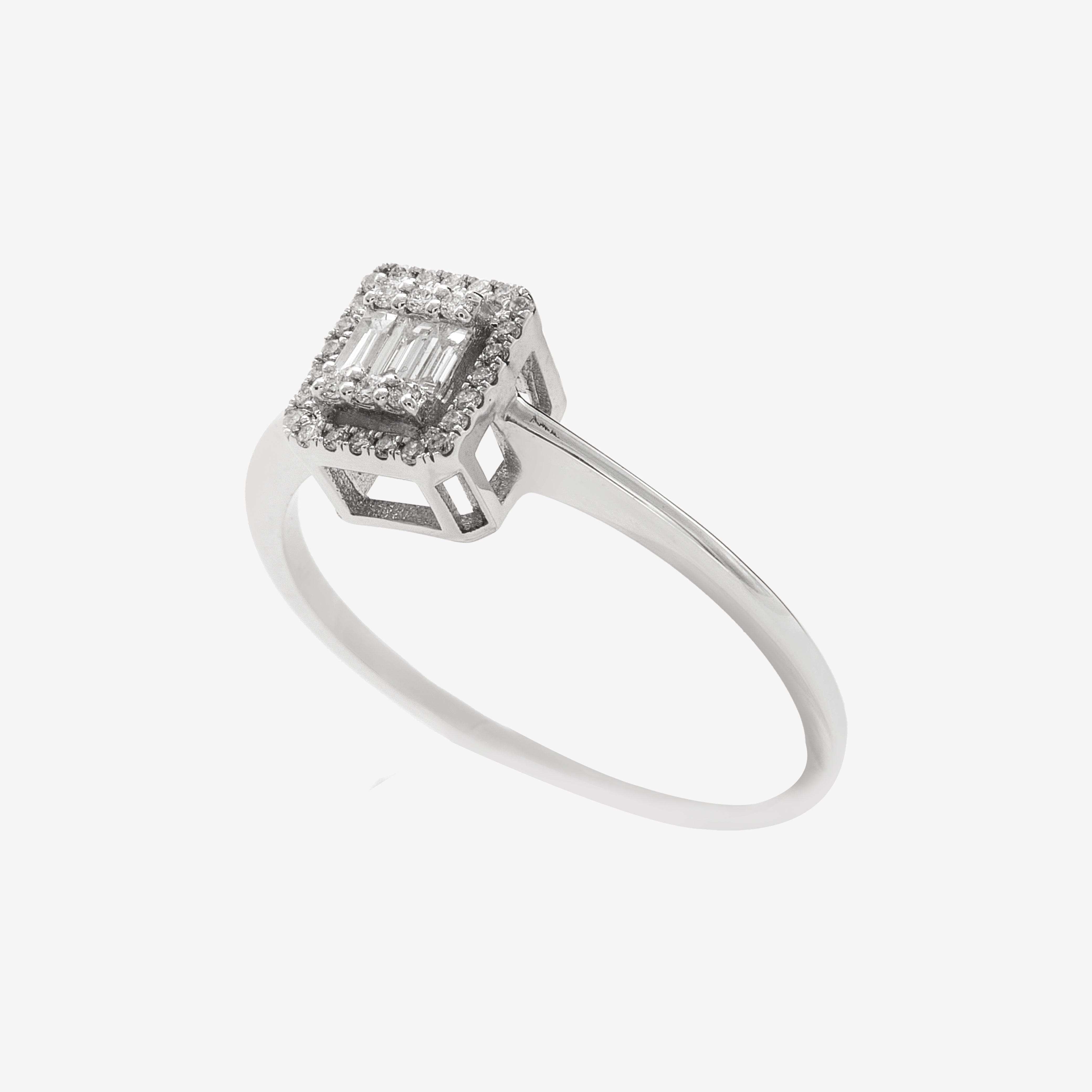 Inel aur 18k cu diamante 0.19 ct