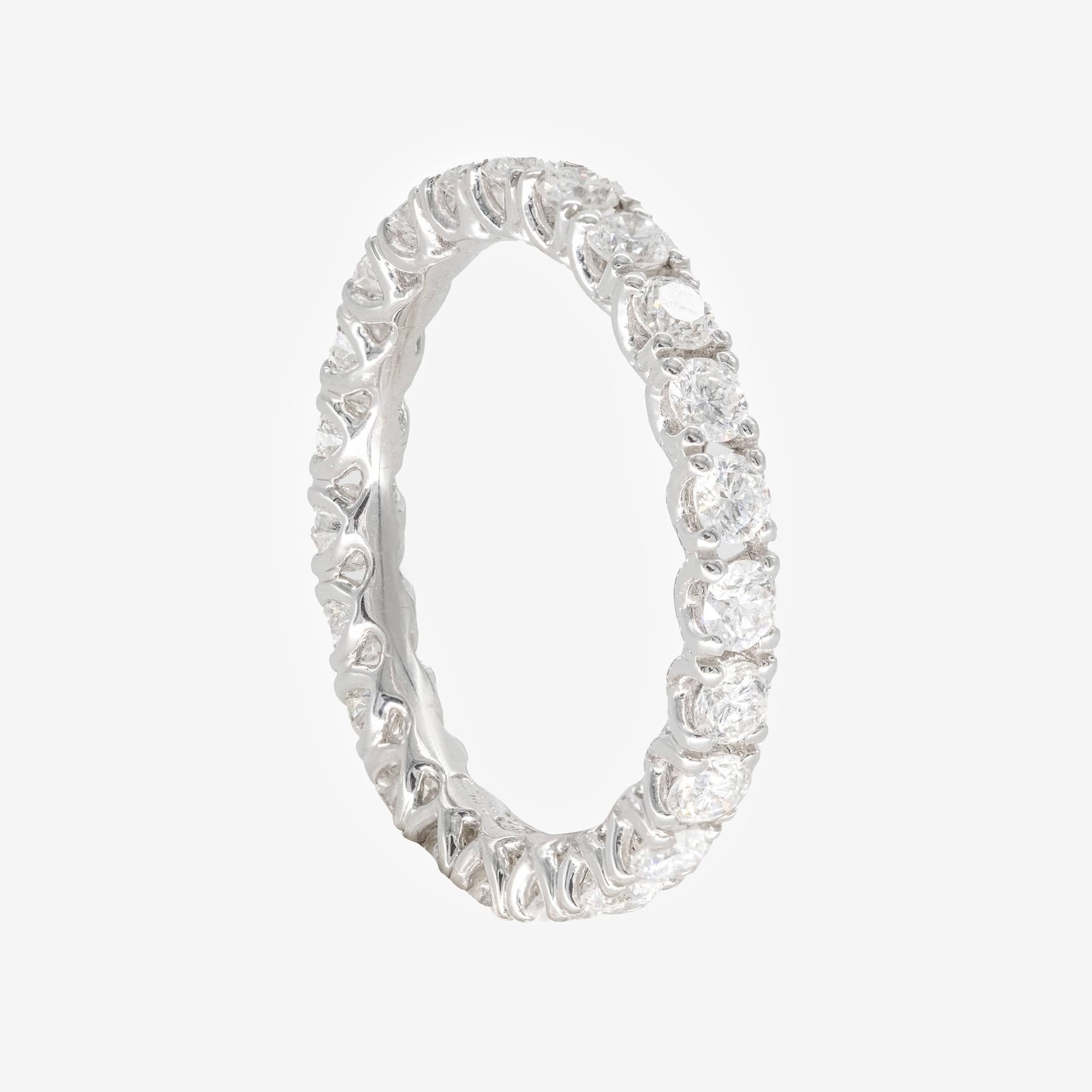 White Gold Eternity Ring with White Diamonds 2ct