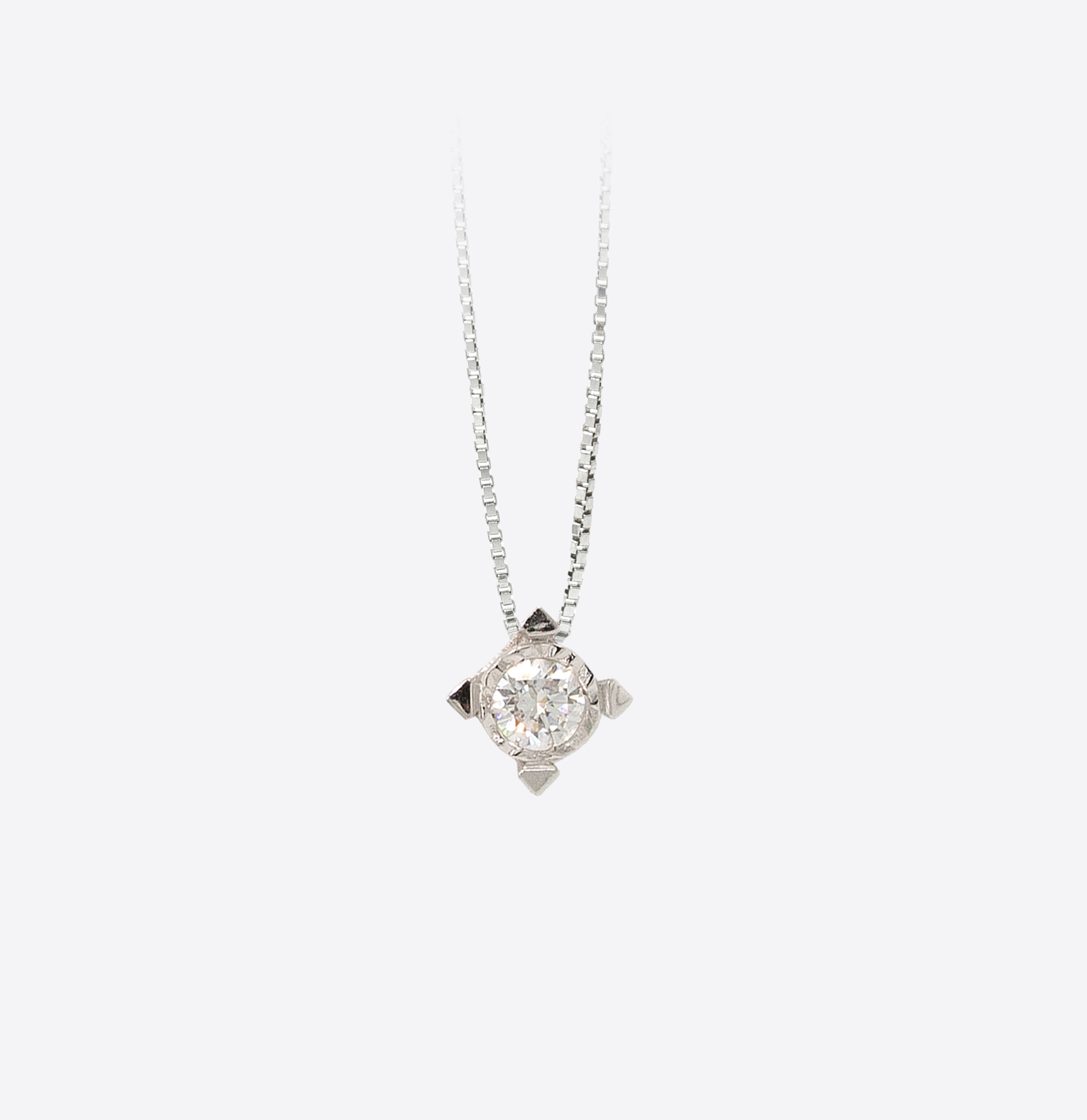 Square Spotlight Diamond Necklace